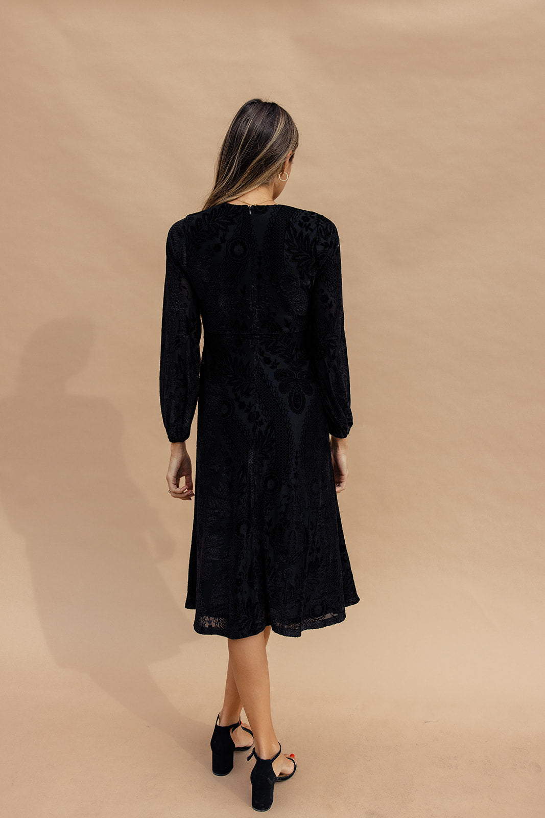 Midnight River Velvet Burnout Midi