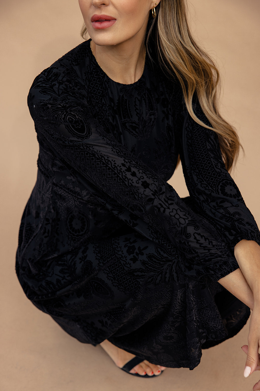 Midnight River Velvet Burnout Midi