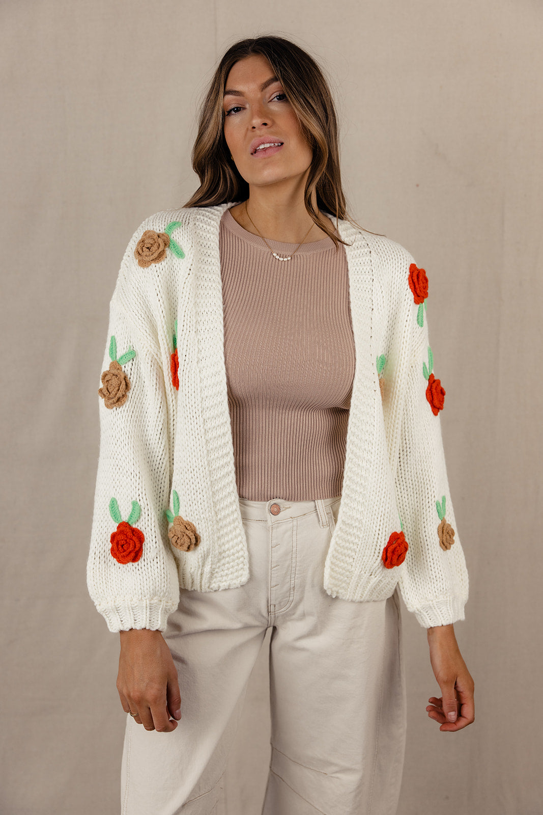 Agatha Floral Applique Cardigan