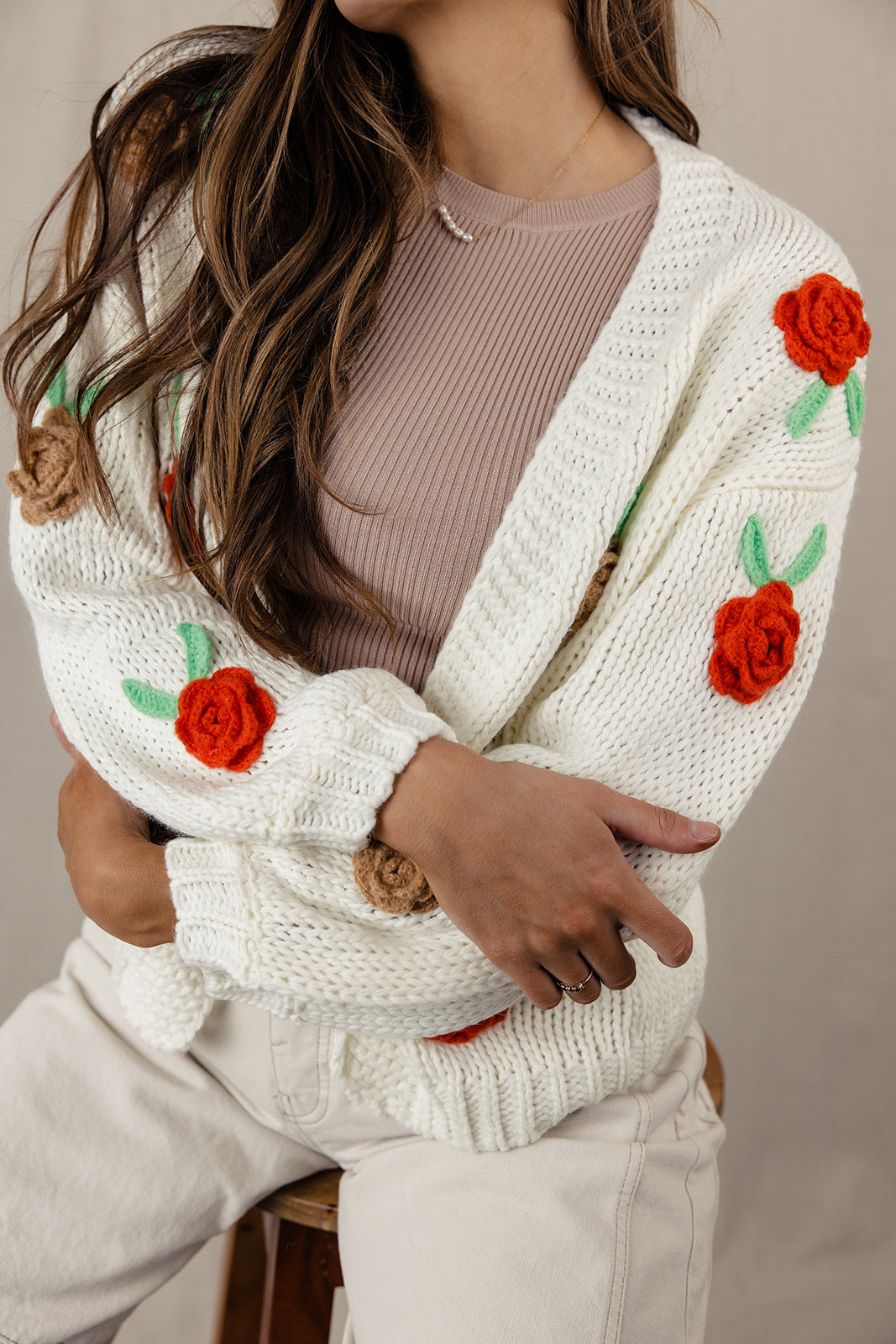 Agatha Floral Applique Cardigan