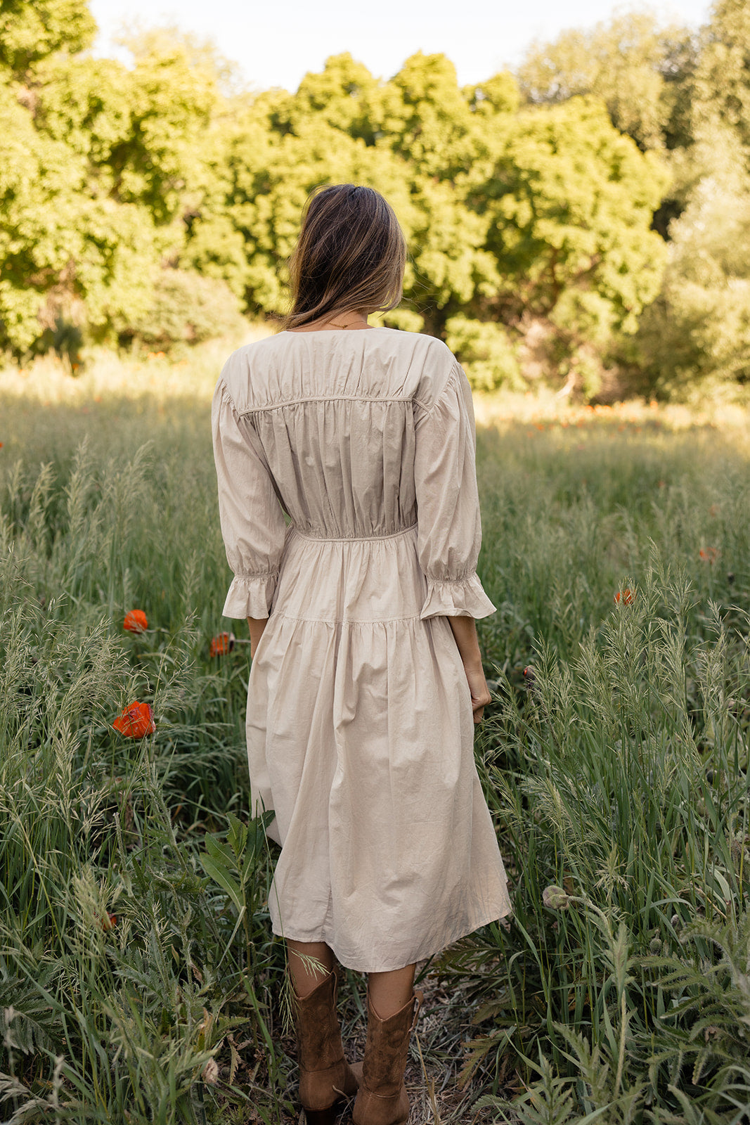 One More Time Ruffle Tie Dress