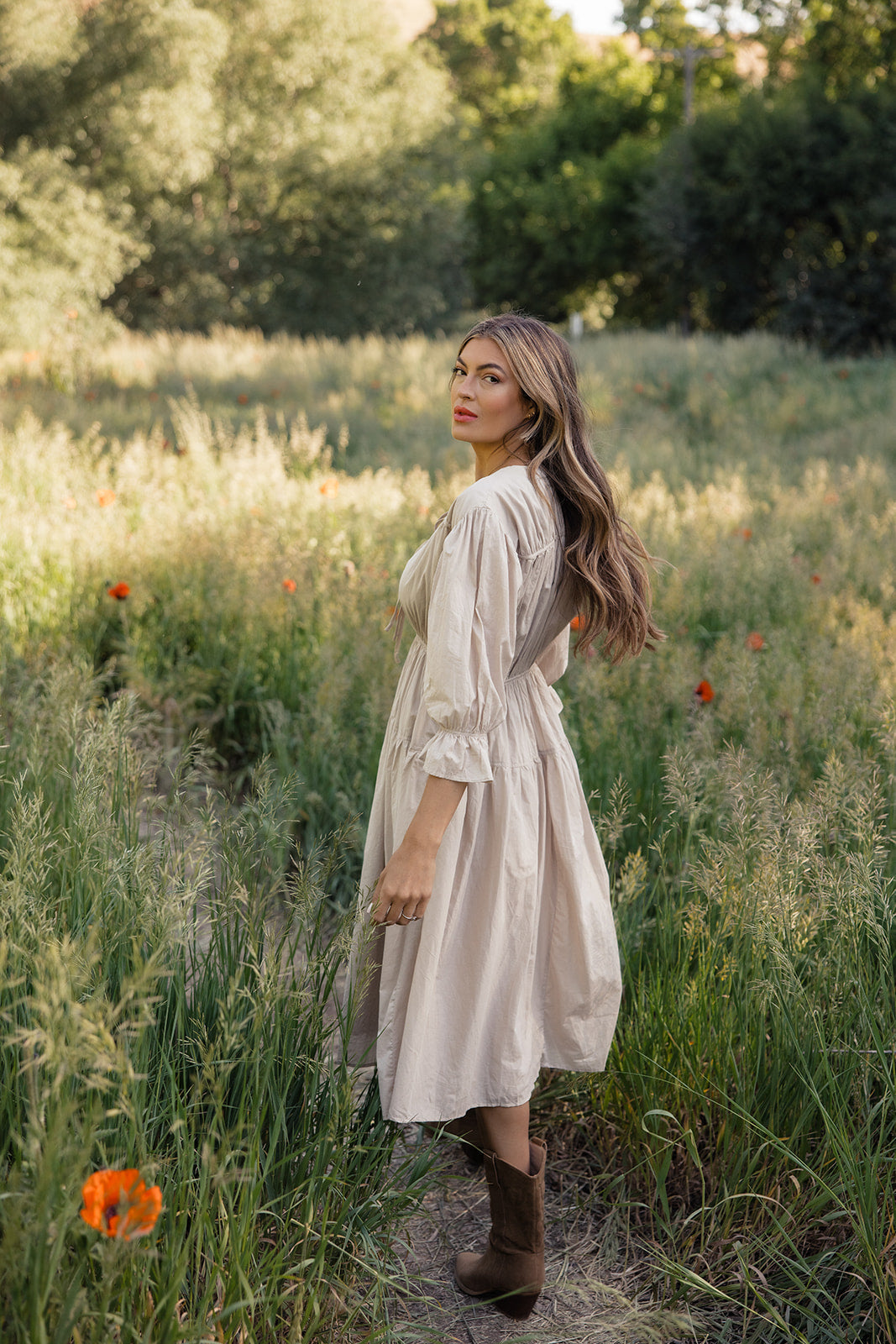 One More Time Ruffle Tie Dress