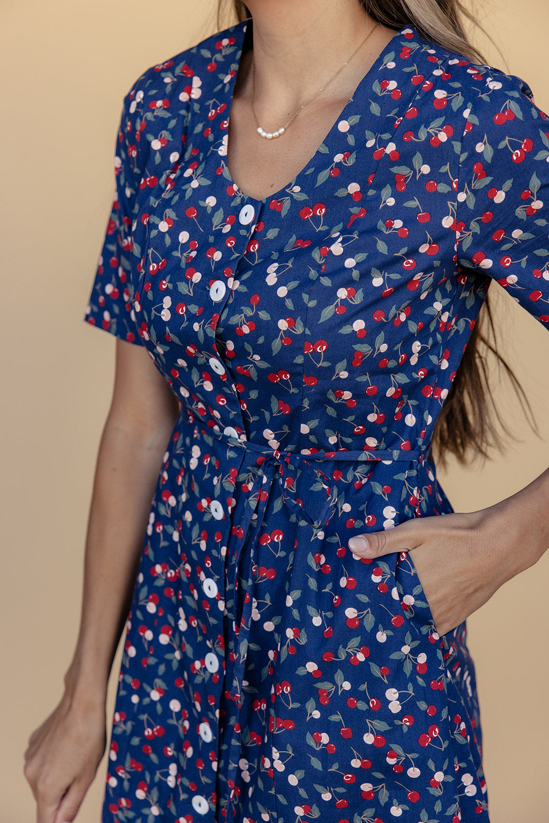 The Cherry Button Down Dress