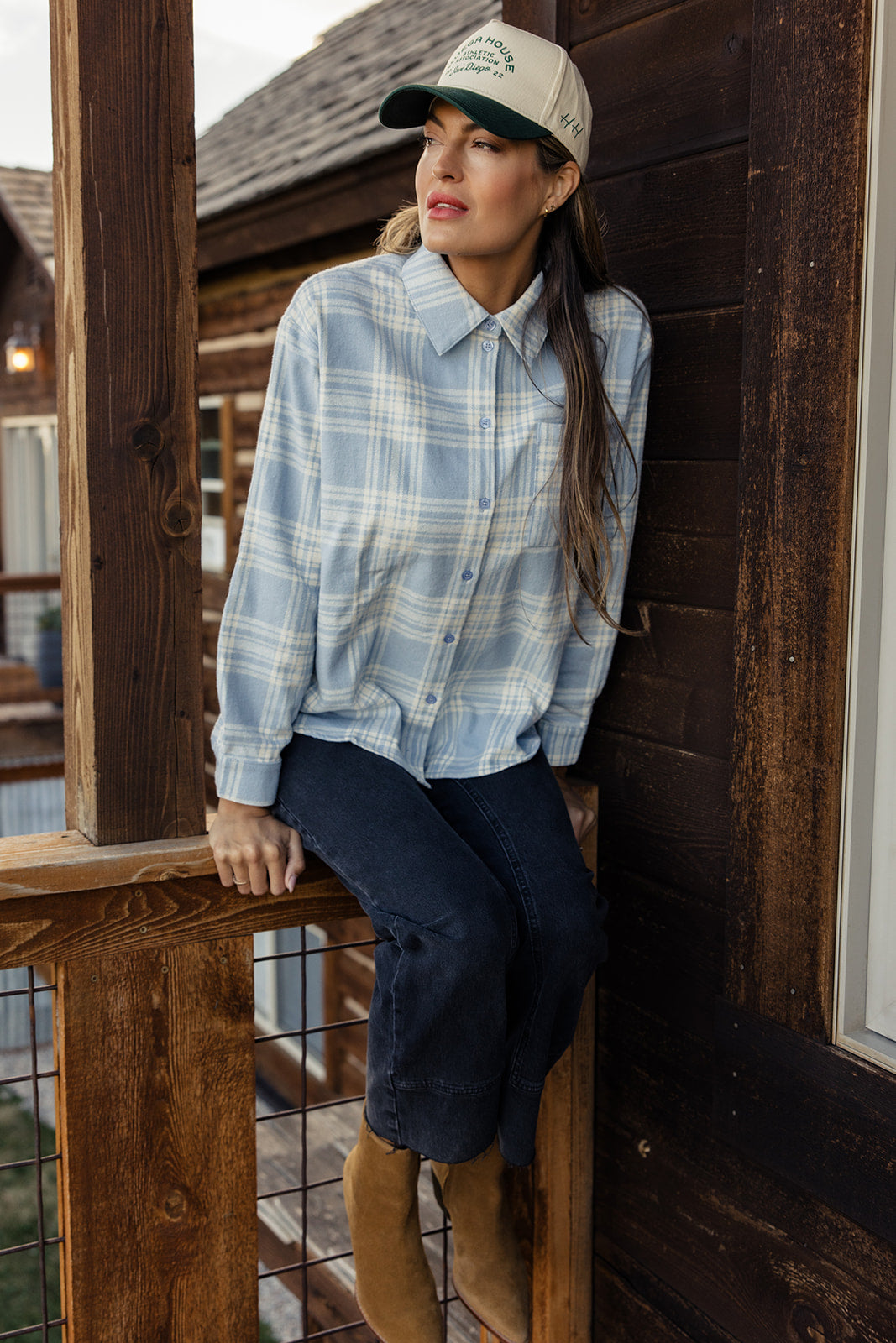 Midnight Haze Plaid Button Down