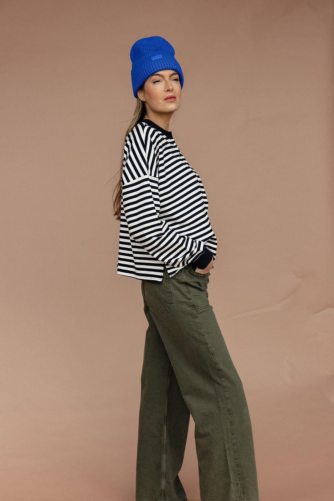 Jaelyn Henley Striped Pullover