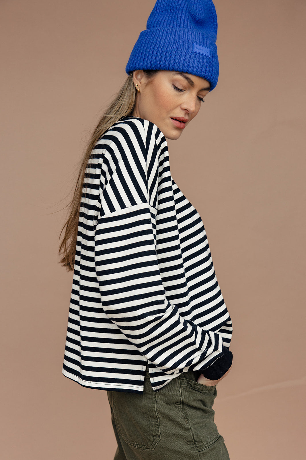 Jaelyn Henley Striped Pullover