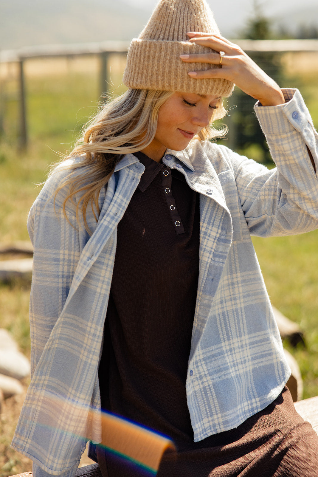 Midnight Haze Plaid Button Down