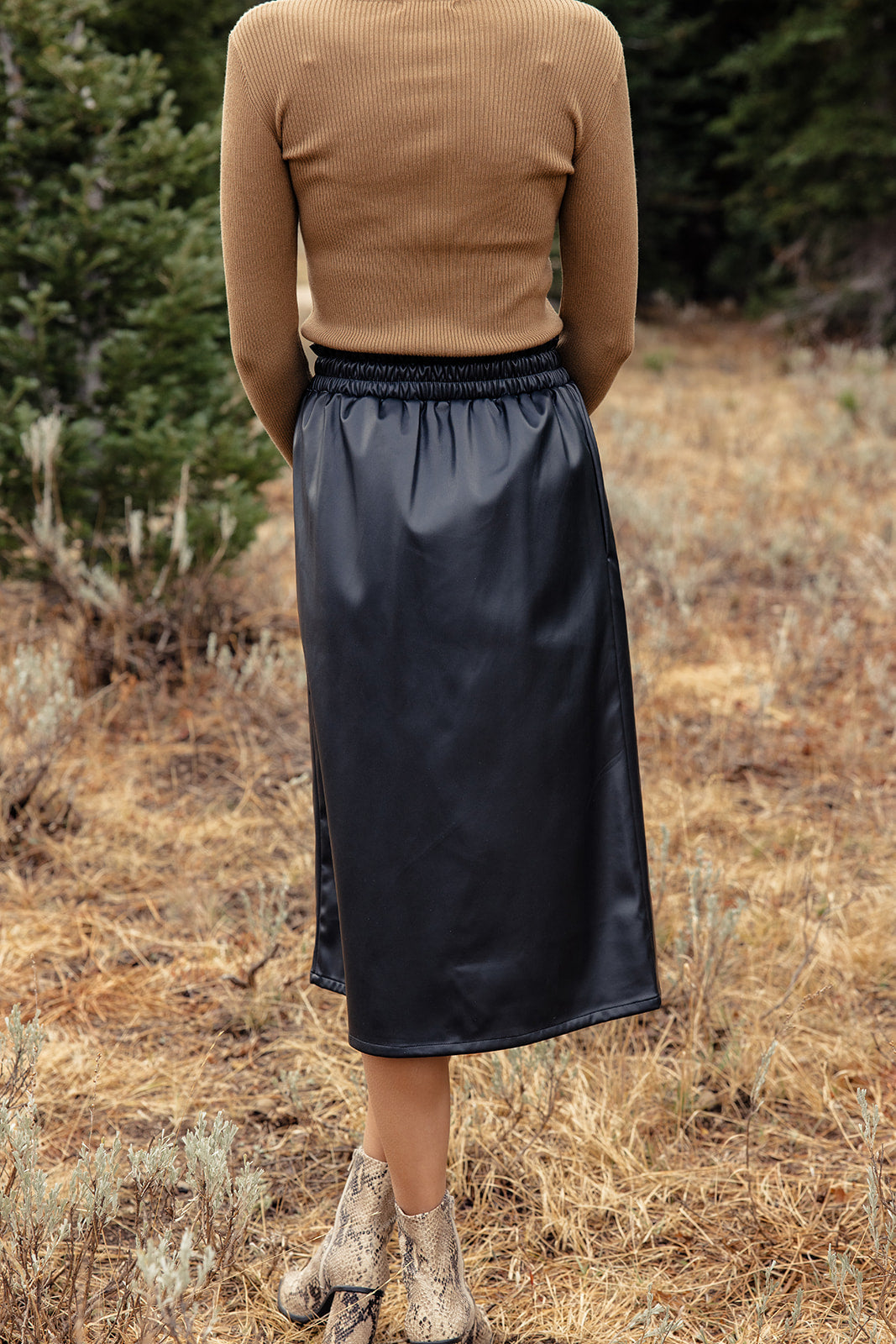 Dancing in the Moonlight Vegan Leather Skirt