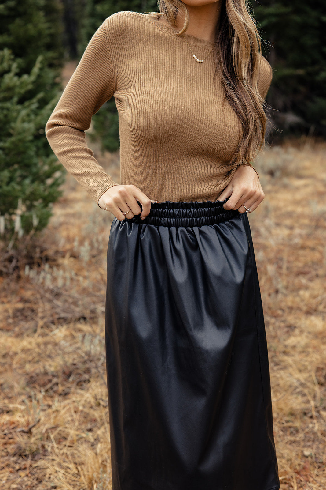 Dancing in the Moonlight Vegan Leather Skirt