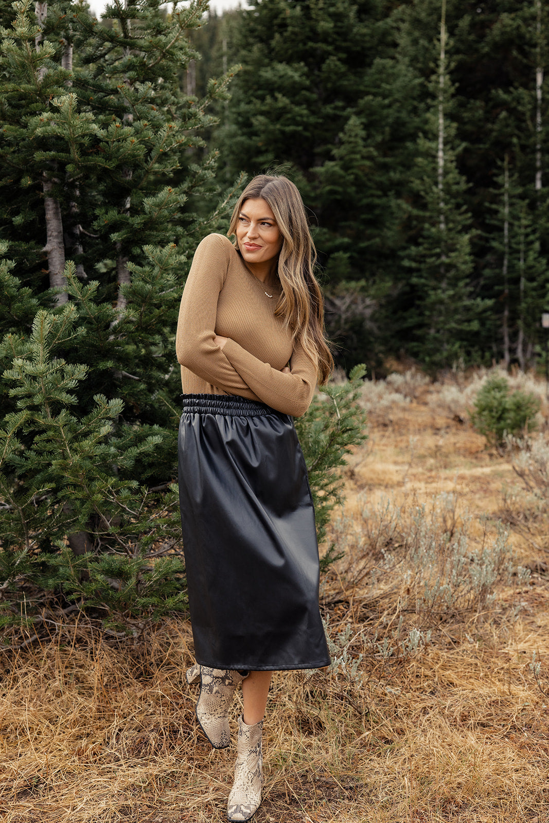 Dancing in the Moonlight Vegan Leather Skirt