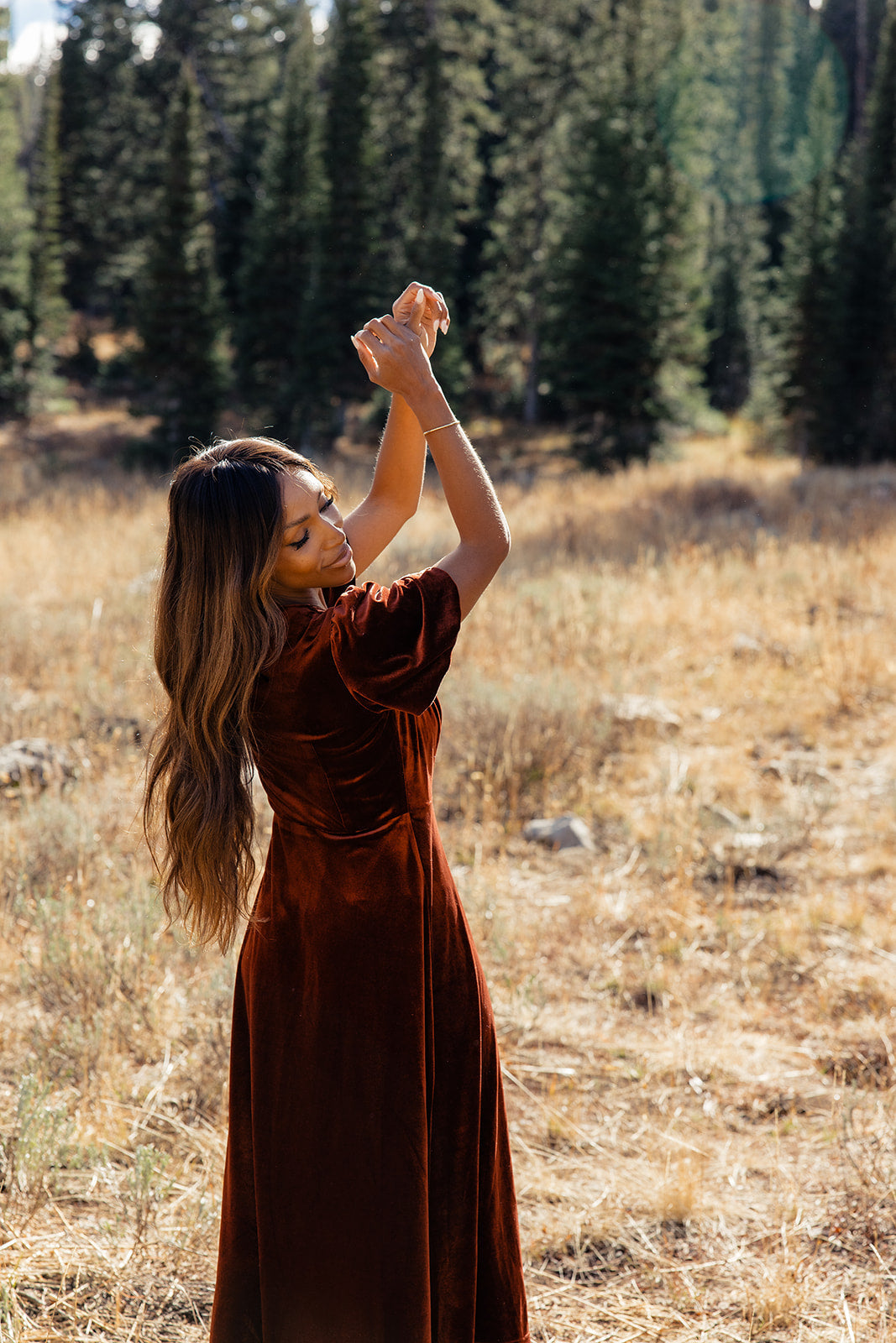 Down By The River Velvet Dress