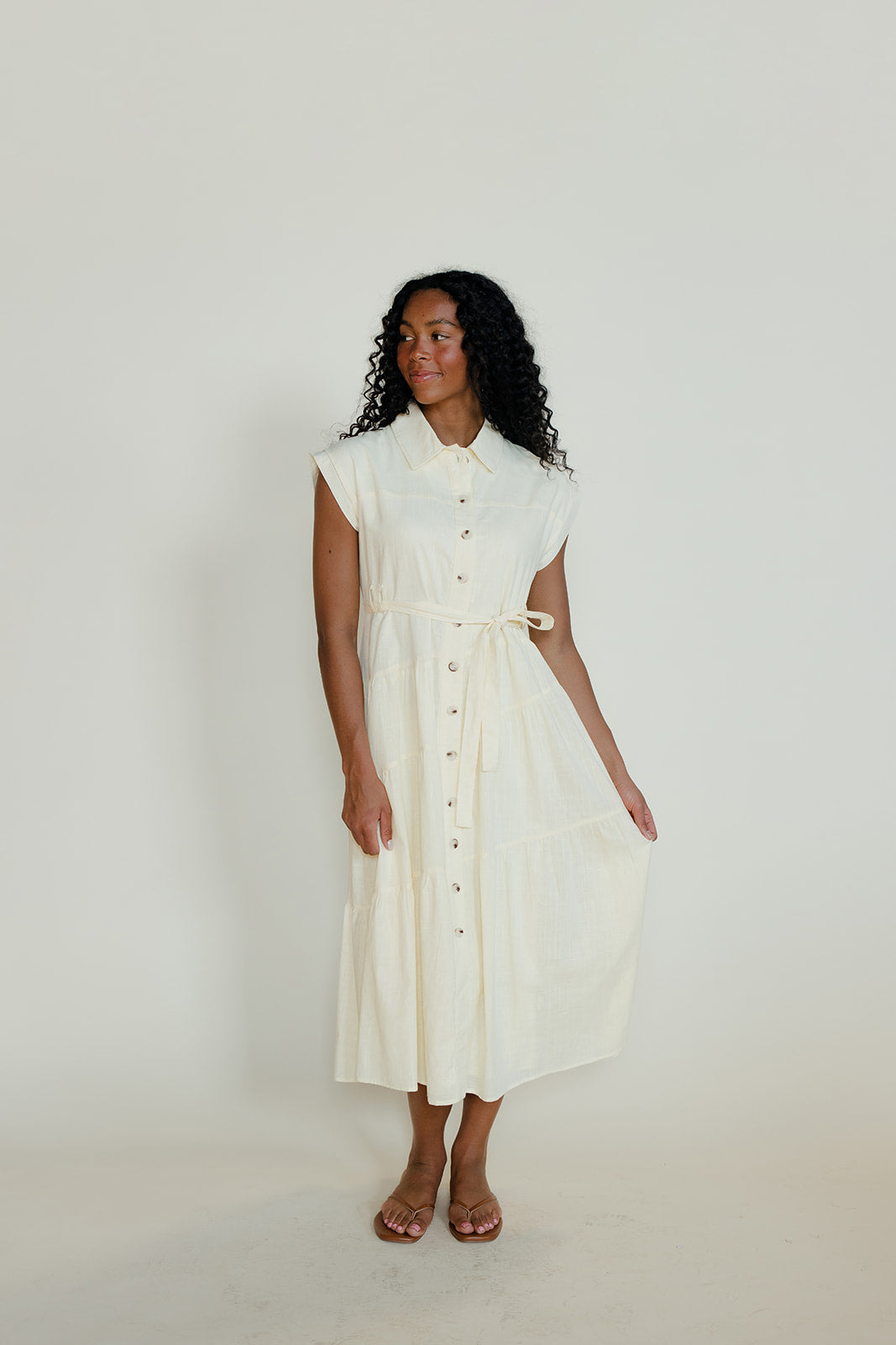 Rosy Posy Button Midi