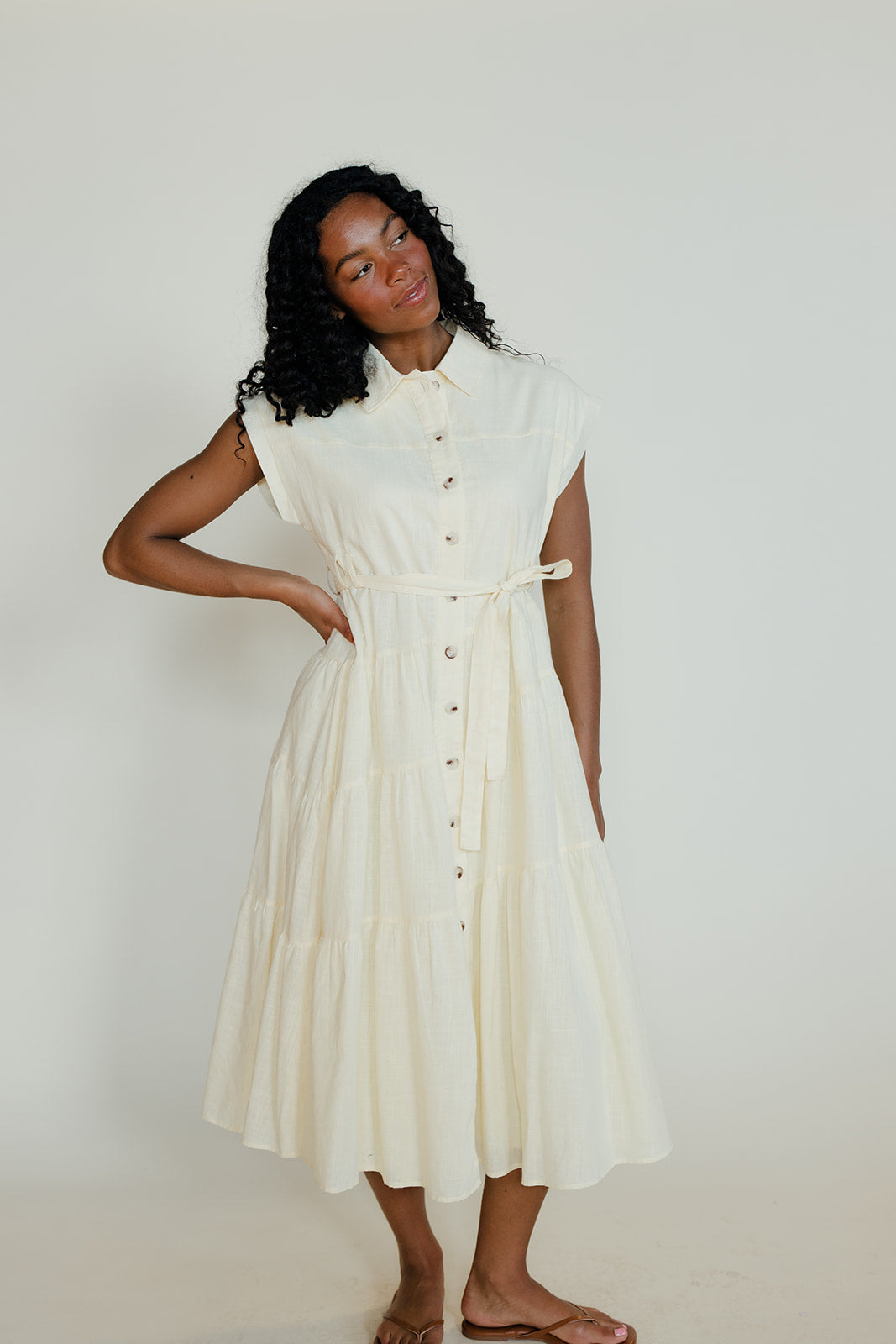 Rosy Posy Button Midi