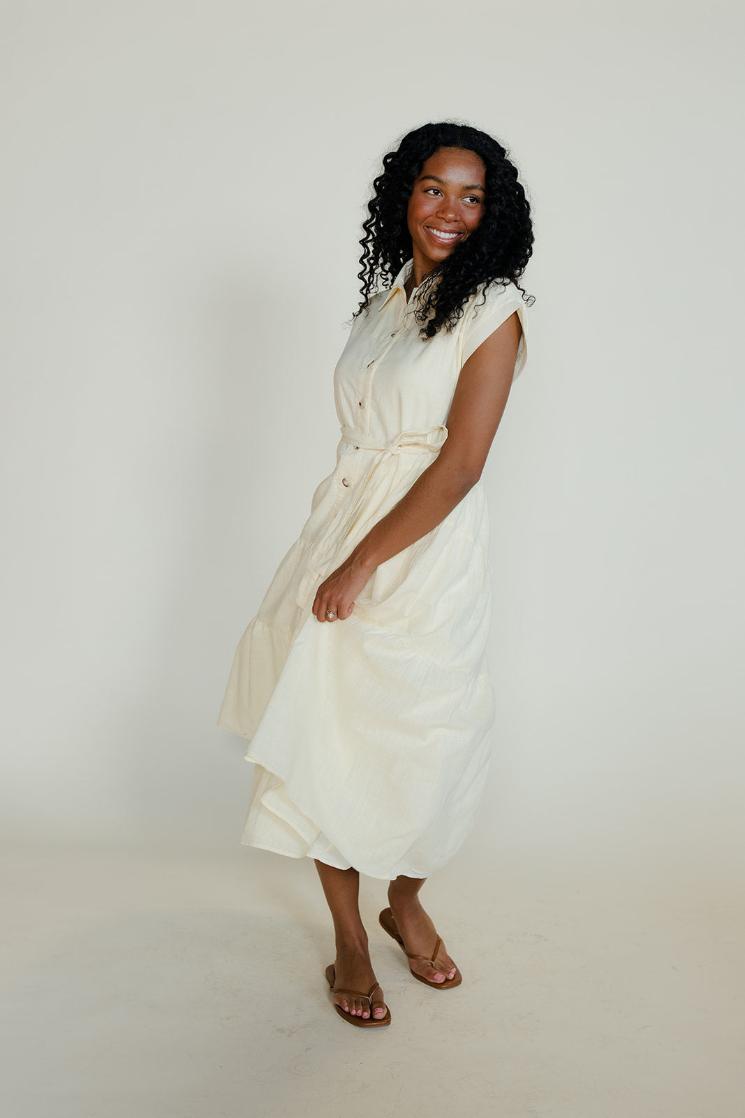 Rosy Posy Button Midi