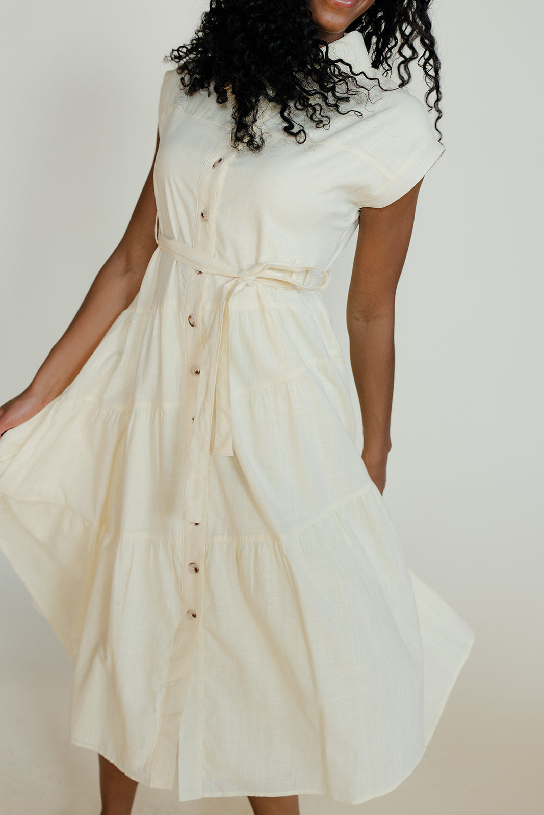 Rosy Posy Button Midi