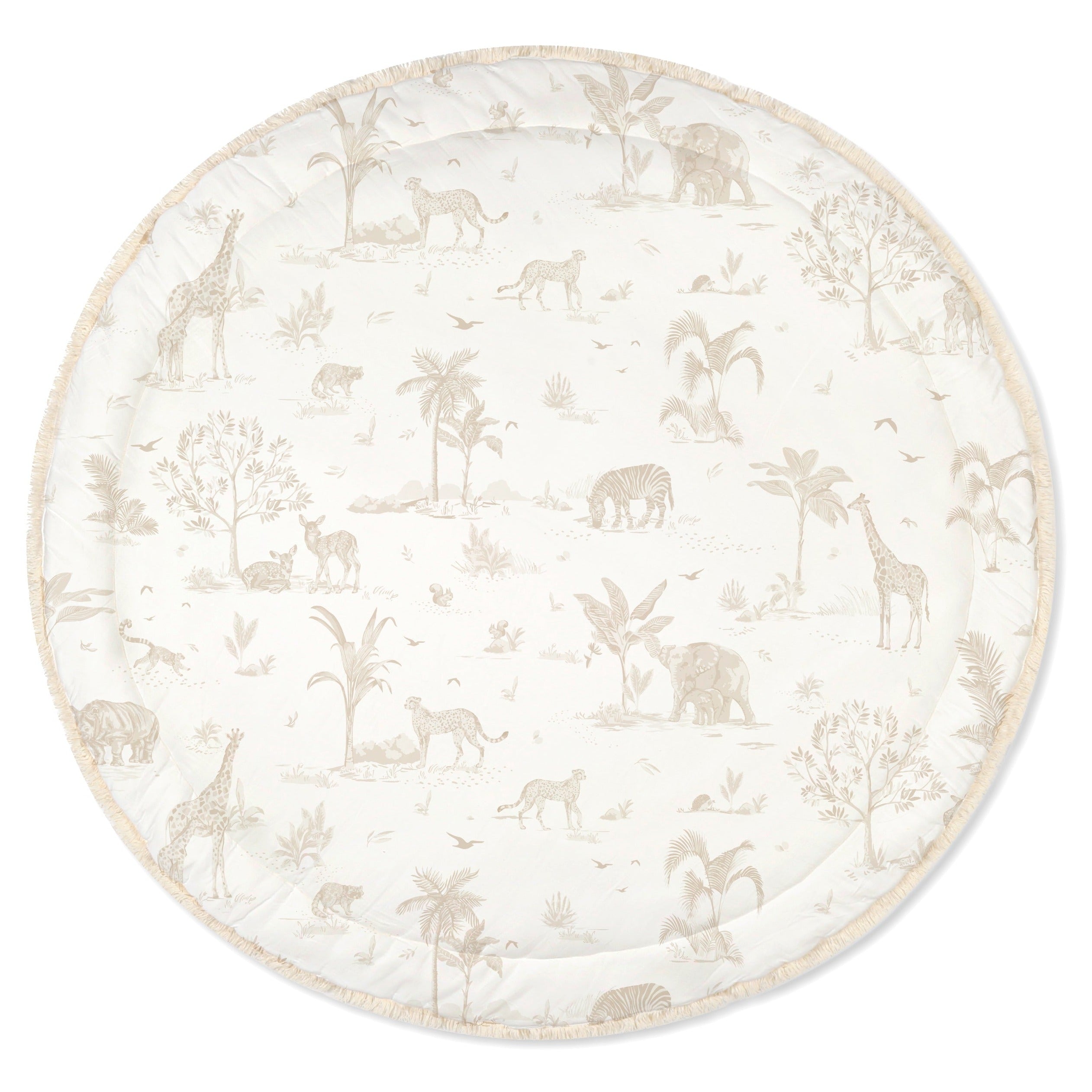 Organic Cotton Quilted Play Mat - Safari
