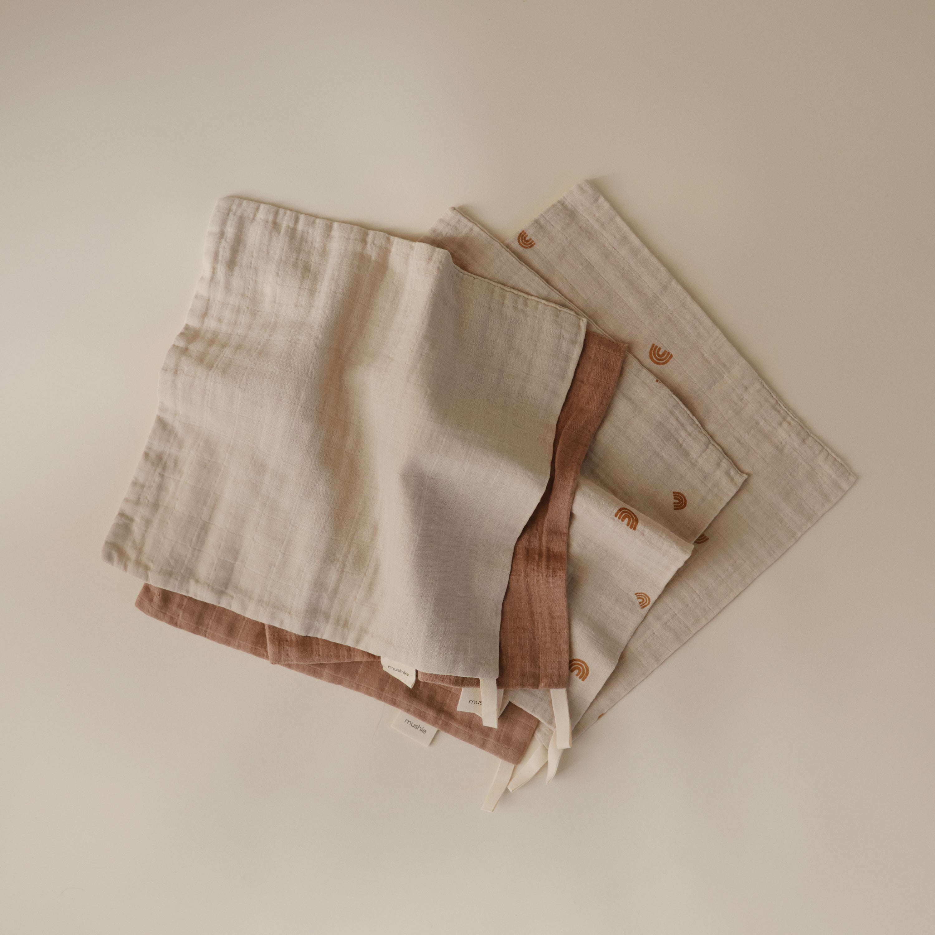 Muslin Cotton Washcloth 5-Pack Muslin Cotton Washcloth Mushie   