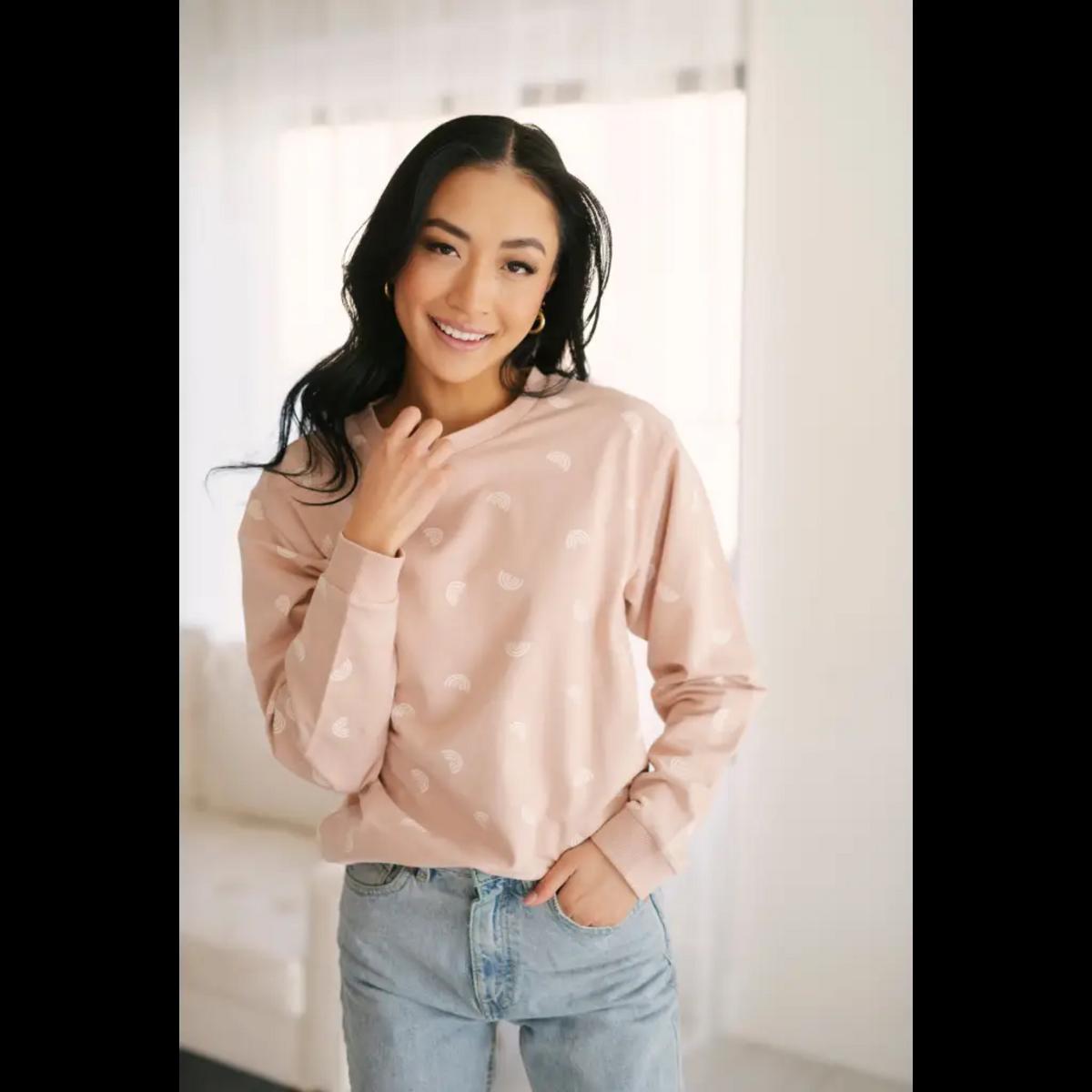 Ditsy Rainbow Organic Cotton Sweatshirt