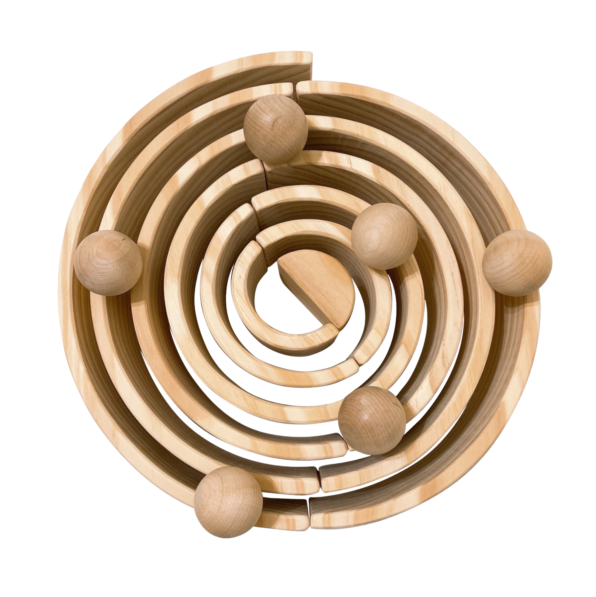 **Pre-order (Ships in 2-3 Weeks)**6-Piece Natural Wooden Balls – 1.8" Diameter