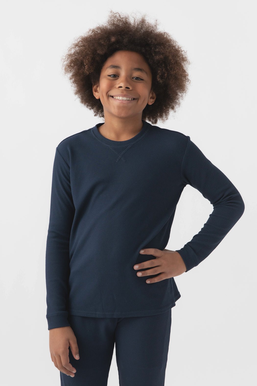 Children's Bamboo Waffle Knit Base Layer Long Sleeve - Last Chance