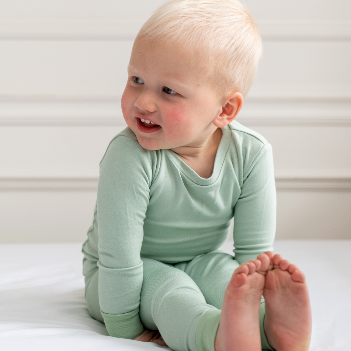 Toddler/Kids Bamboo Pajamas - Sage Green