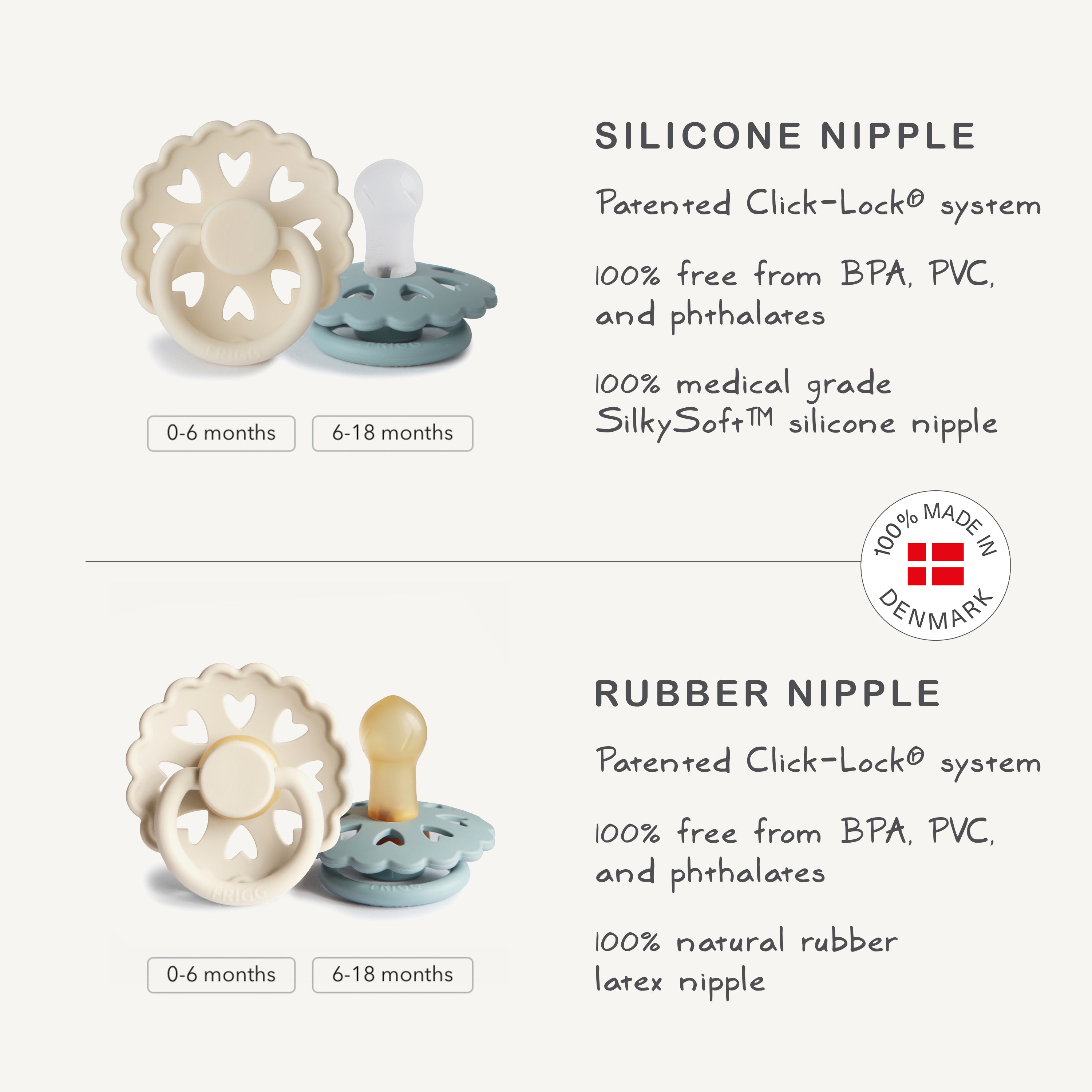 FRIGG Andersen Fairytale Silicone Pacifier 2-Pack