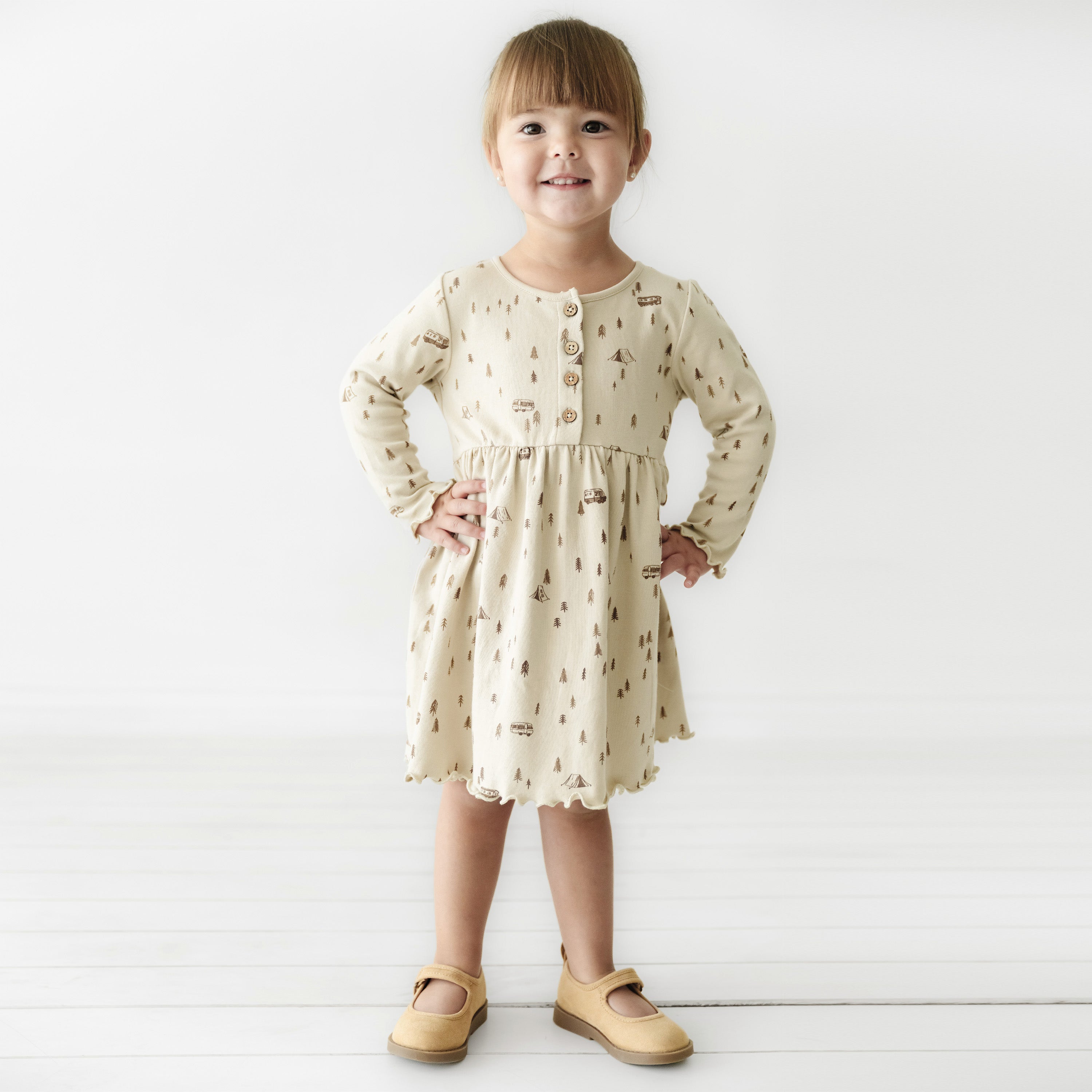 Organic Girls Twirl Dress - Camplife Twirl Dress Makemake Organics   