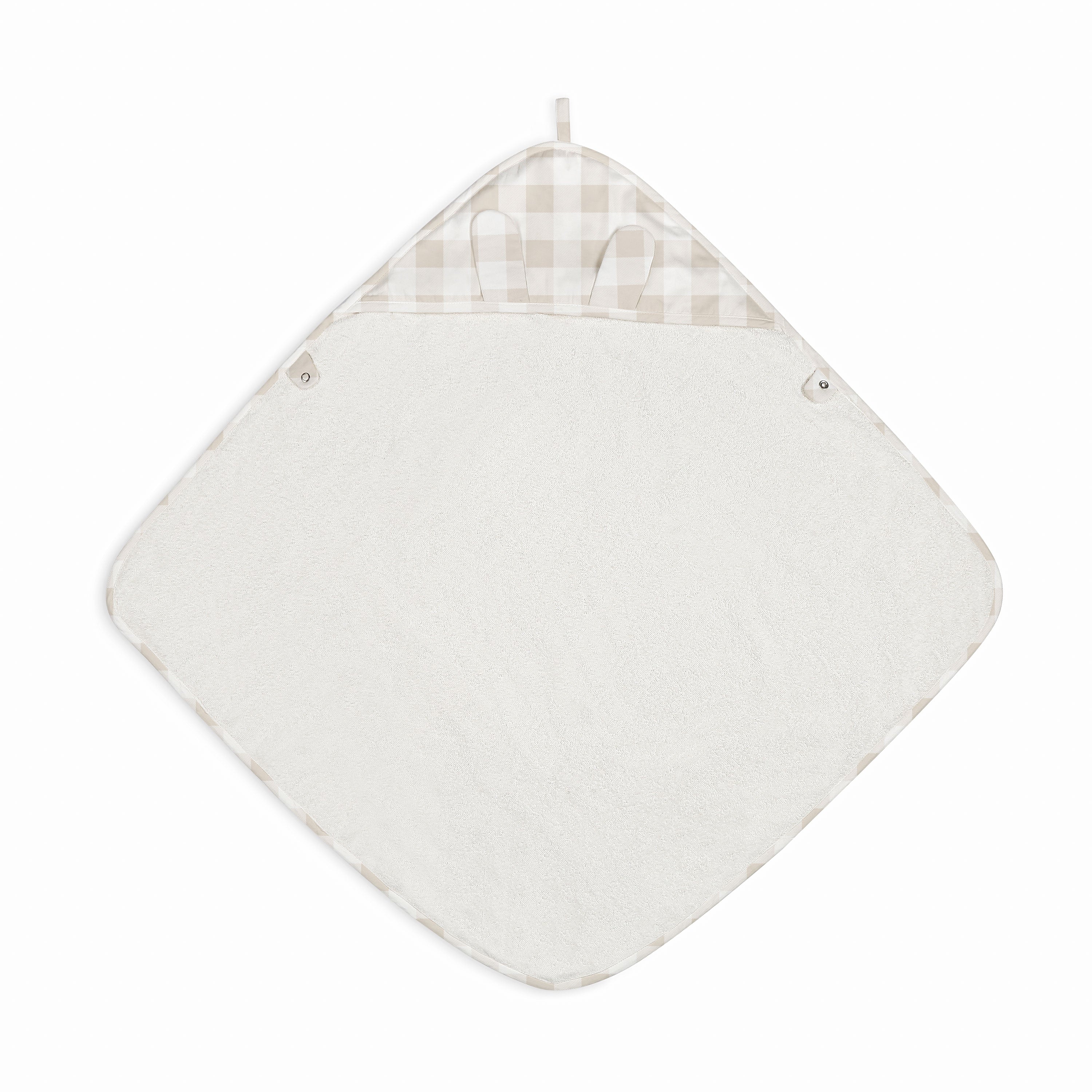 Organic Baby Towel - Plaid Hooded Towel Makemake Organics   