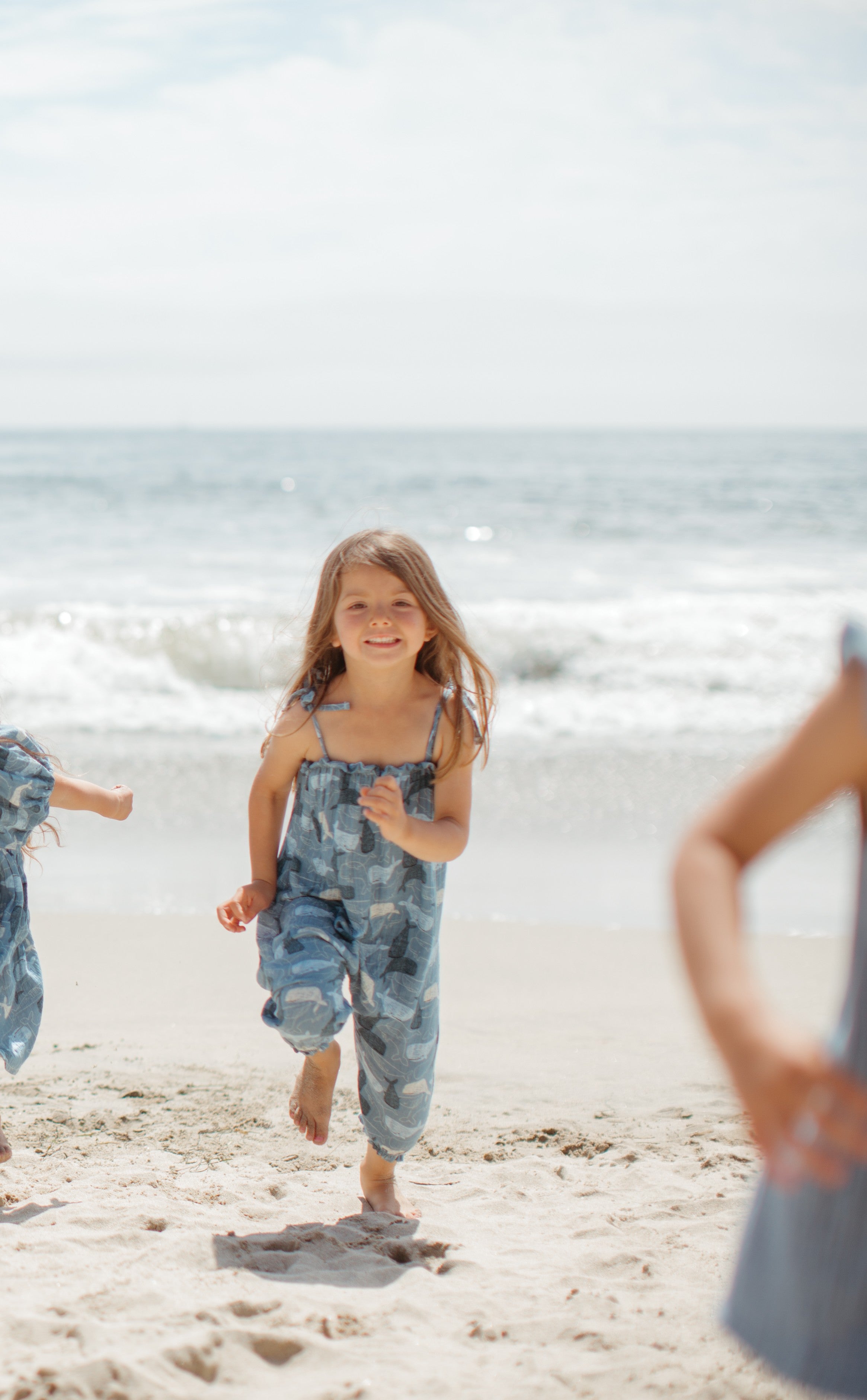 Muslin Tie Shoulder Jumpsuit - Whale Tales