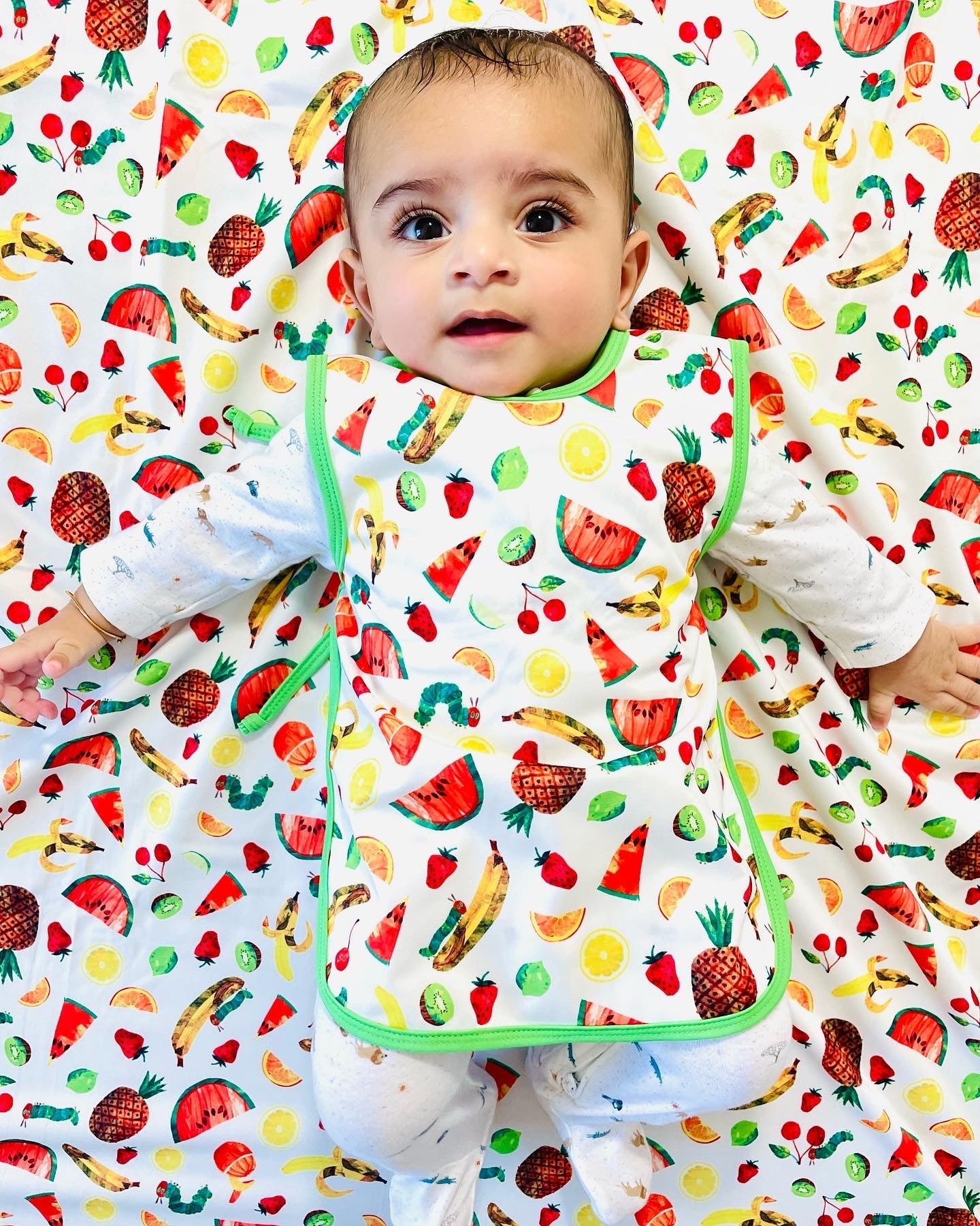 Tropical Fruit Splash Mat - from the World Of Eric Carle - A Waterproof Catch-All for Highchair Spills and More!  BapronBaby   