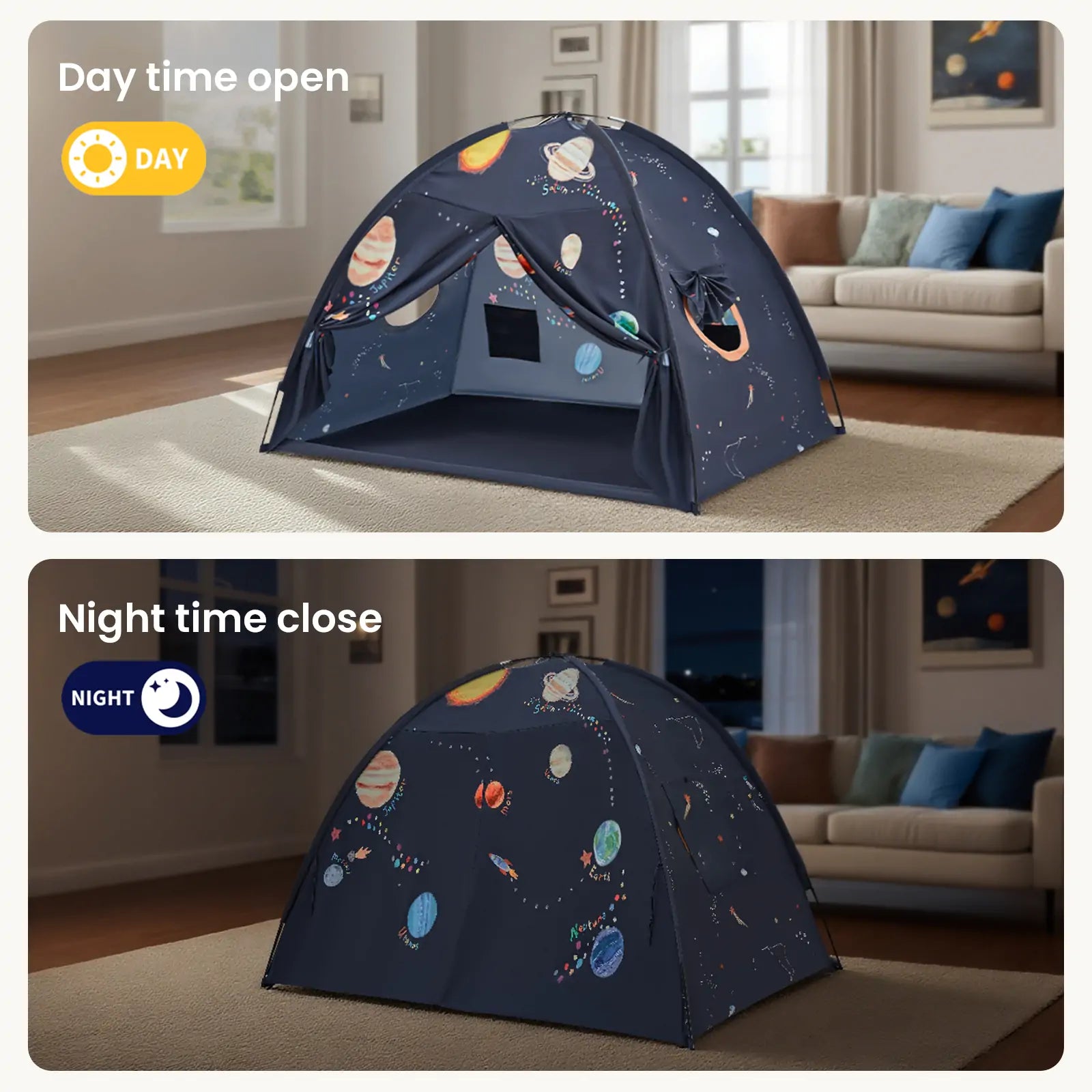 Tiny Land® Versatile Kids Bed Tent & Play Tent