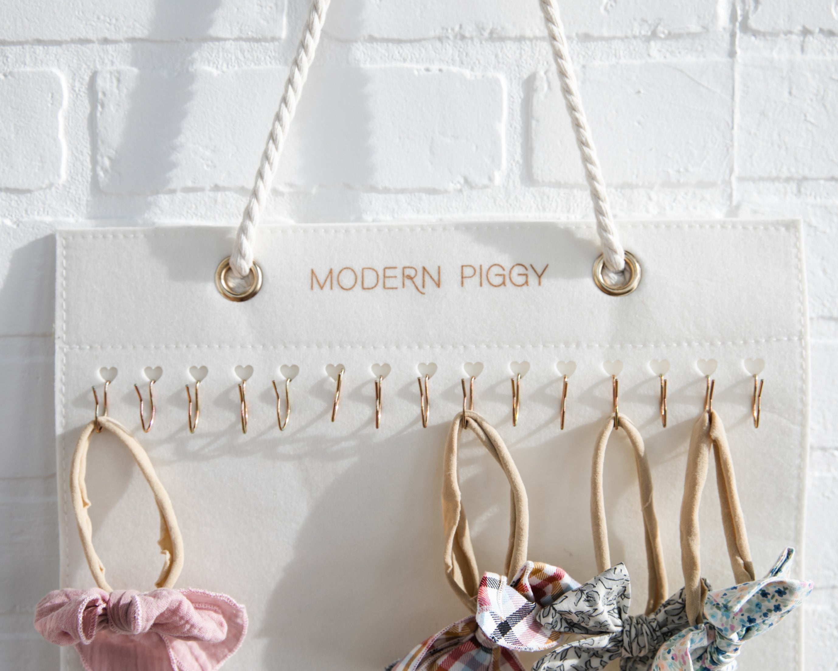 Modern Piggy Felt Bow Organizer (headbands only)