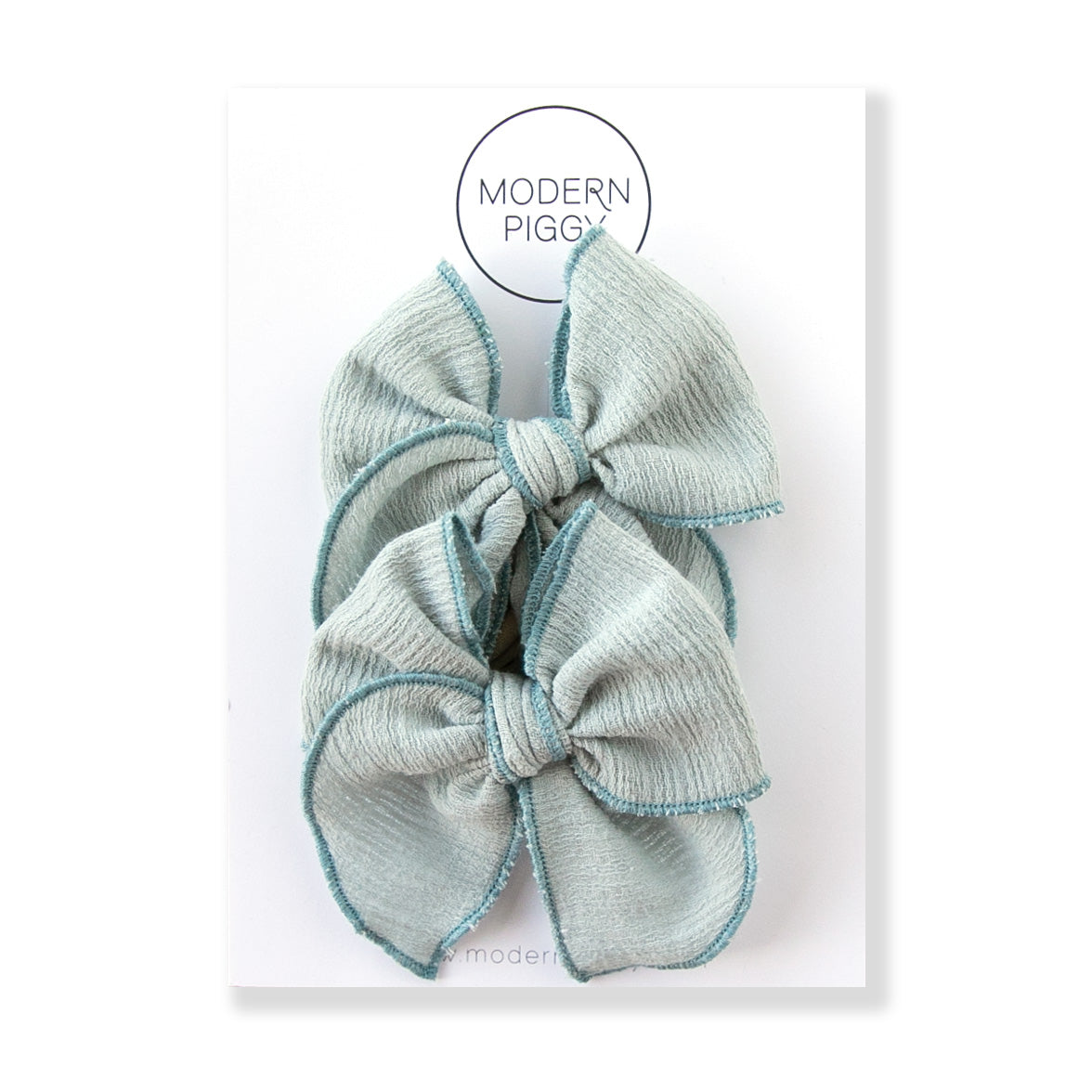 Misty Blue | Pigtail Set - Petite Party Bow