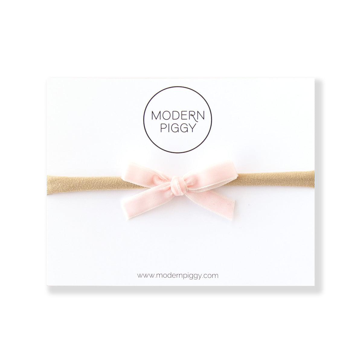 Baby Pink | Mini Ribbon Bow - Nylon Headband