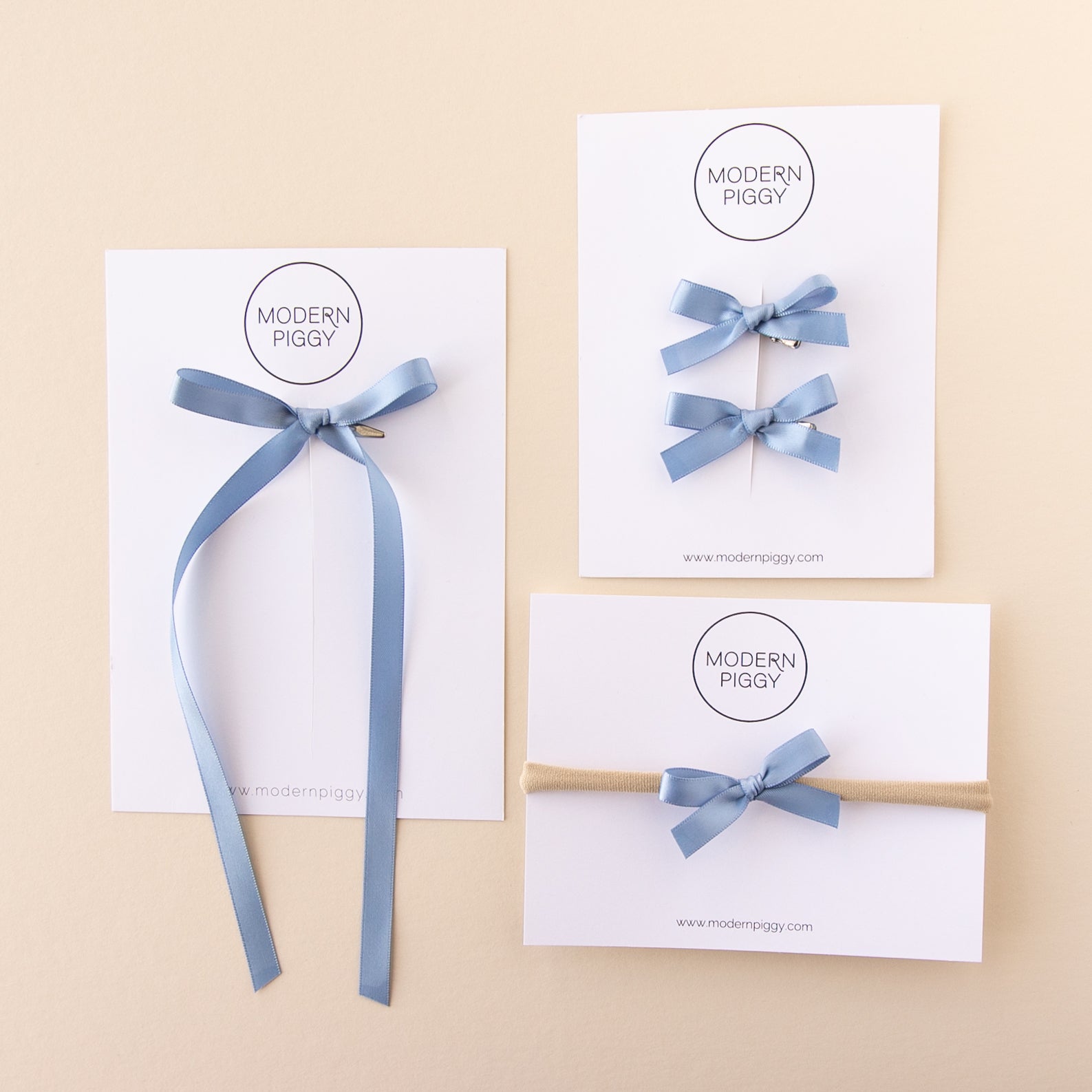 Cornflower | Mini Ribbon Bow Set