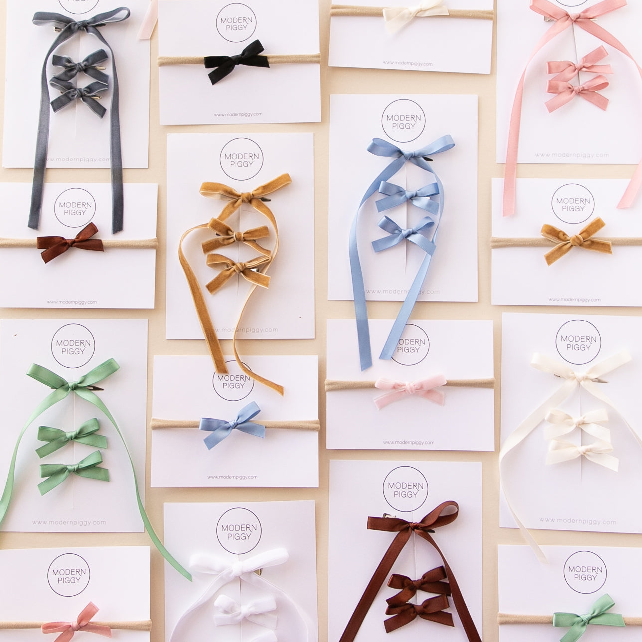 Sage | Mini Ribbon Bow - Nylon Headband