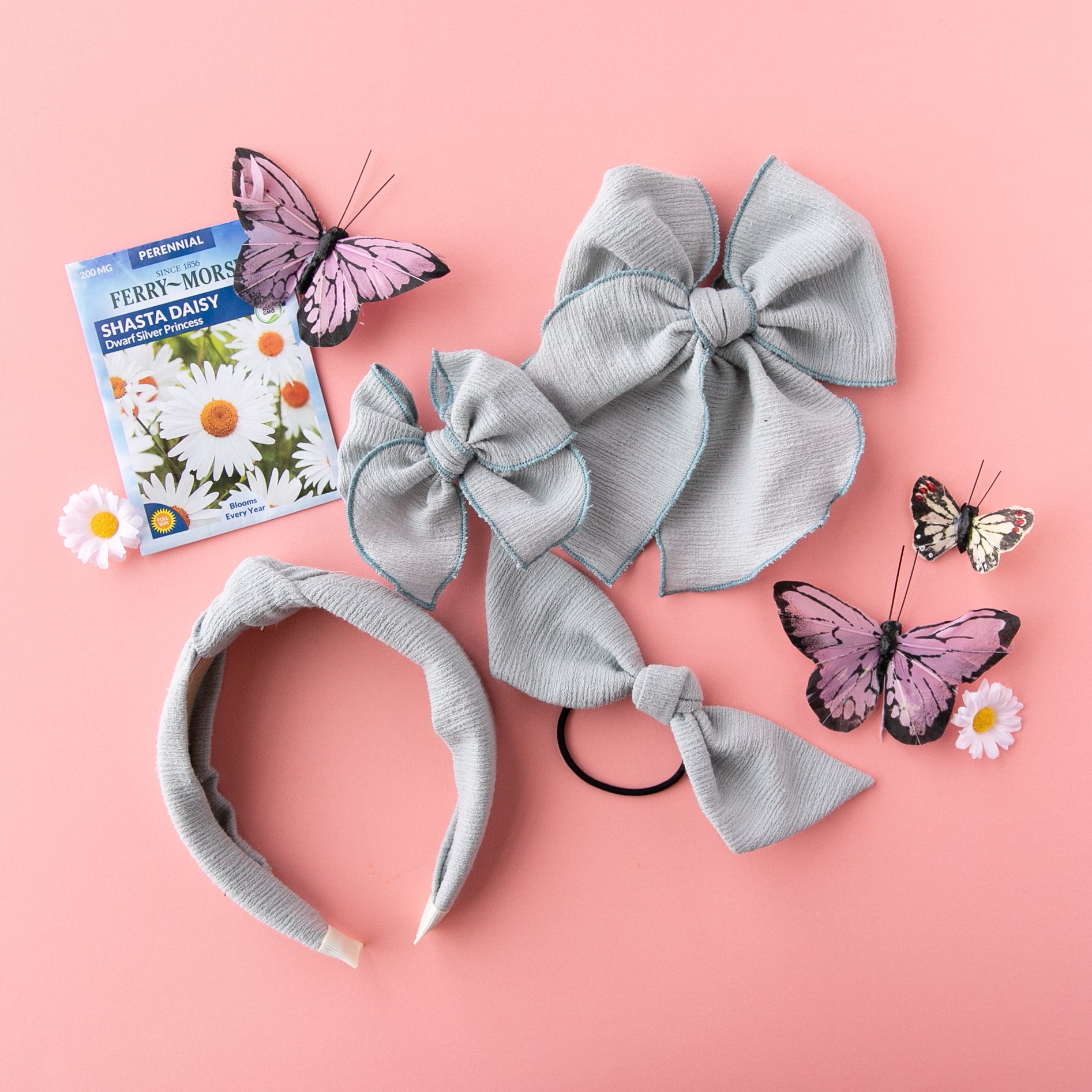 Misty Blue | Petite Party Bow