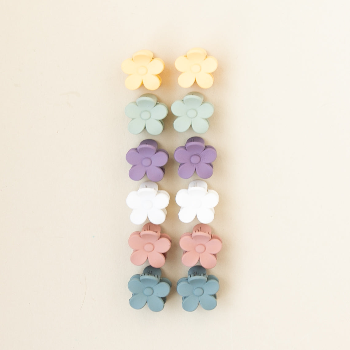 Mauve | Mini Bloom Claw Clip Set