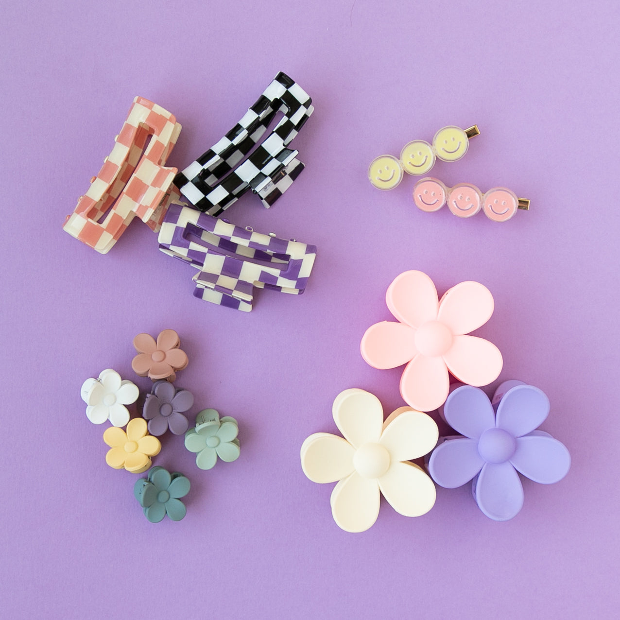 Mauve | Mini Bloom Claw Clip Set