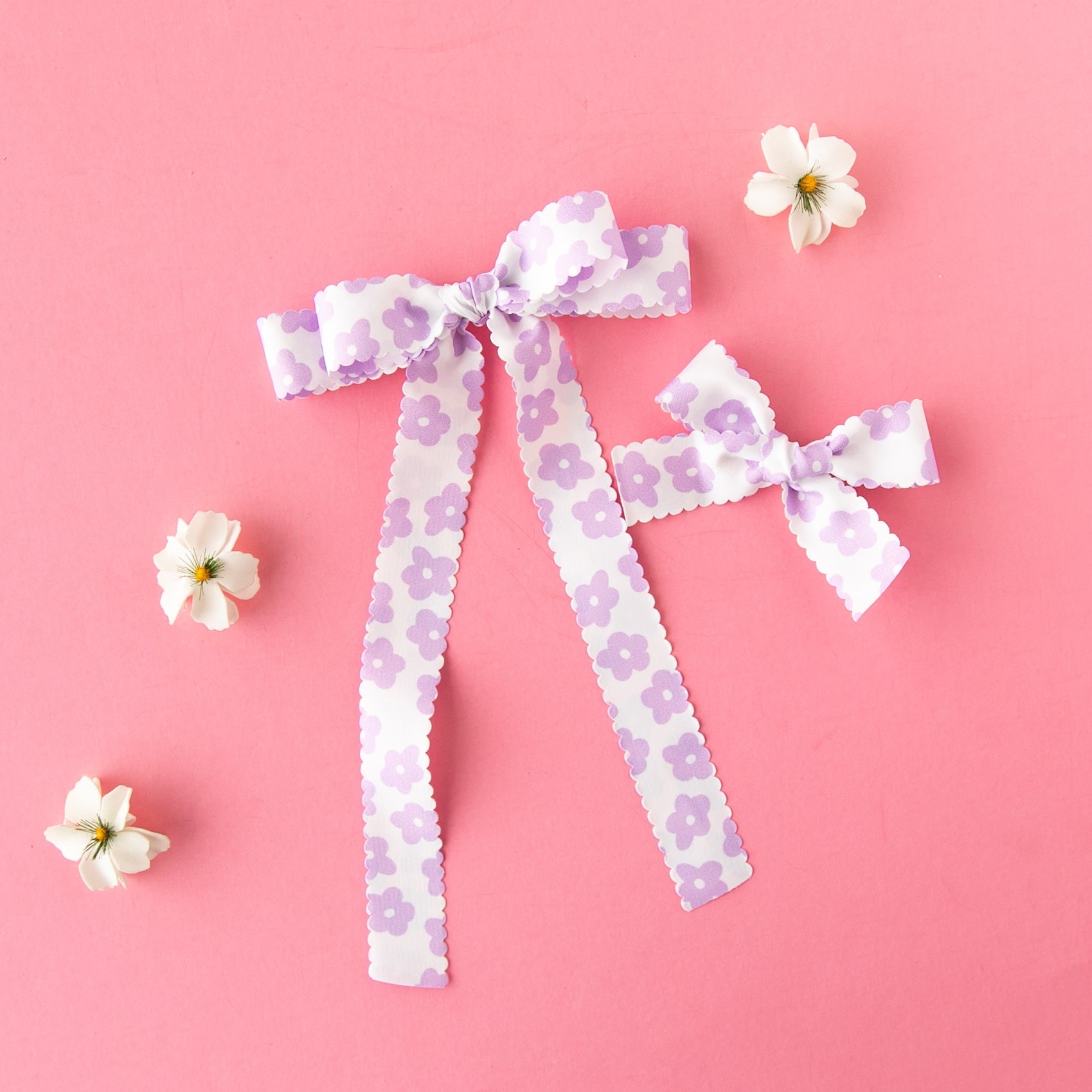 Mod Daisy - Purple | Ribbon Bow