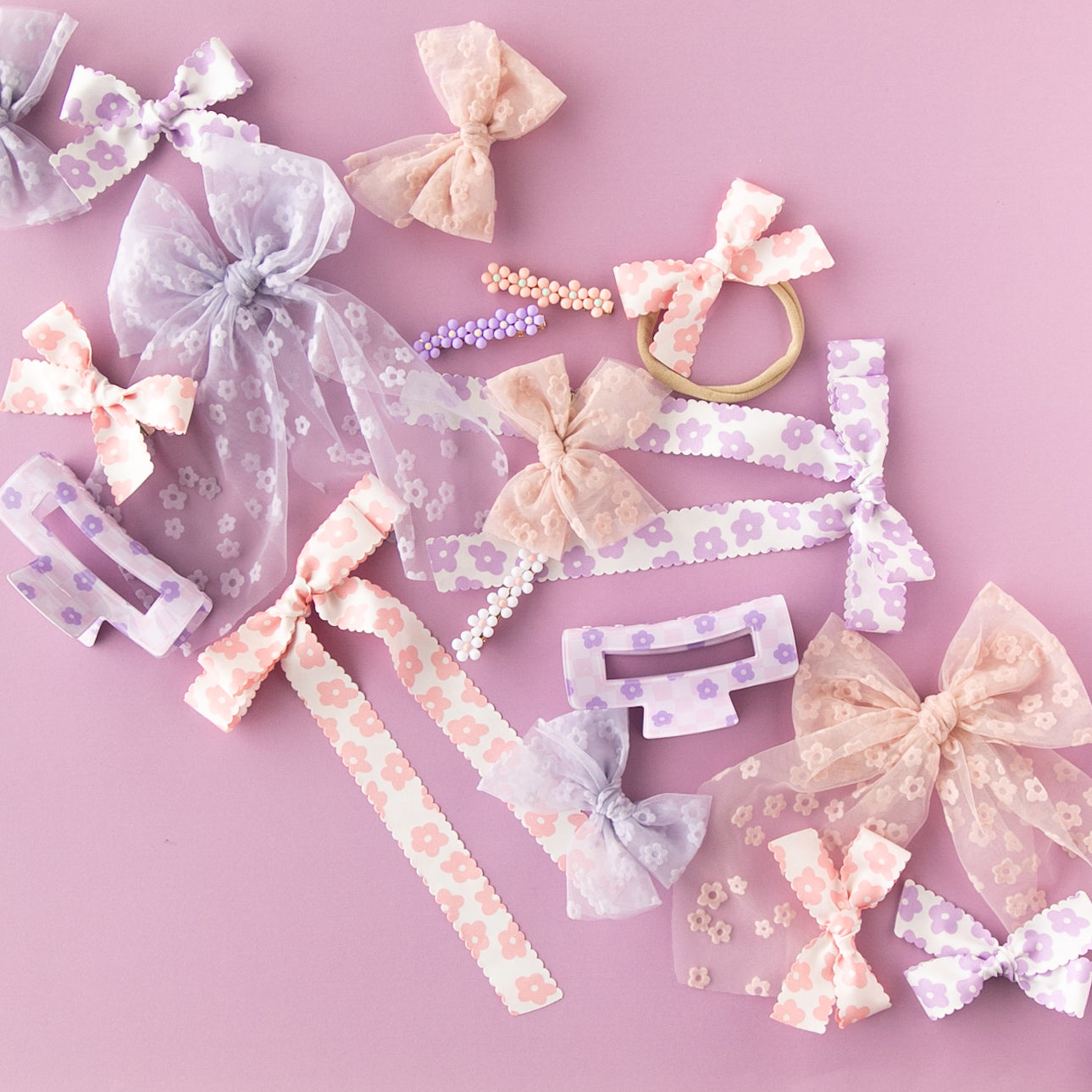 Mod Daisy - Purple | Statement Ribbon Bow