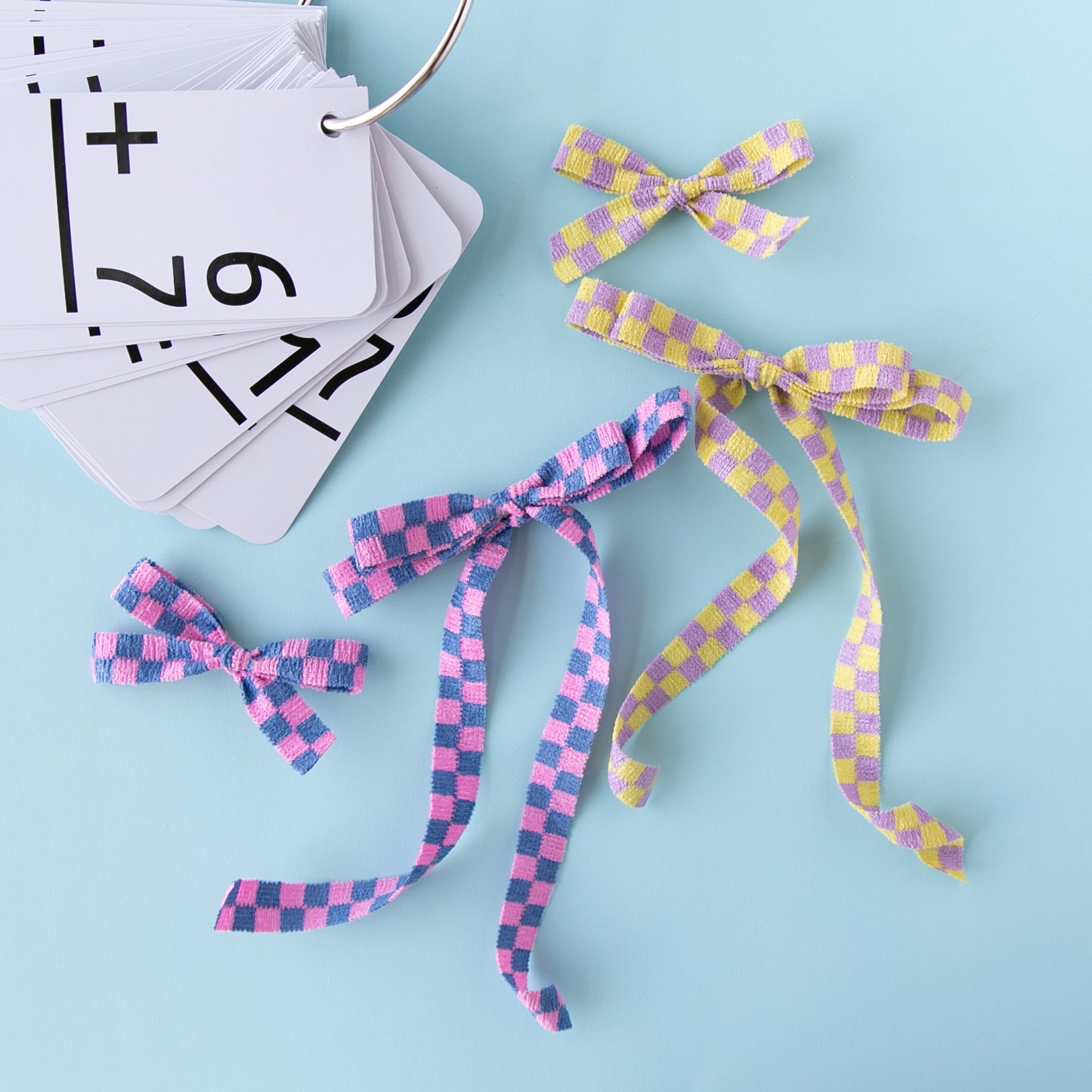 Hopscotch - Pink | Pigtail Set - Ribbon Bow