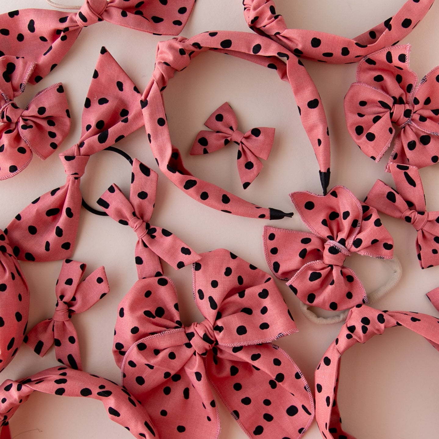 Spotted | Pigtail Set - Hand-tied Bow