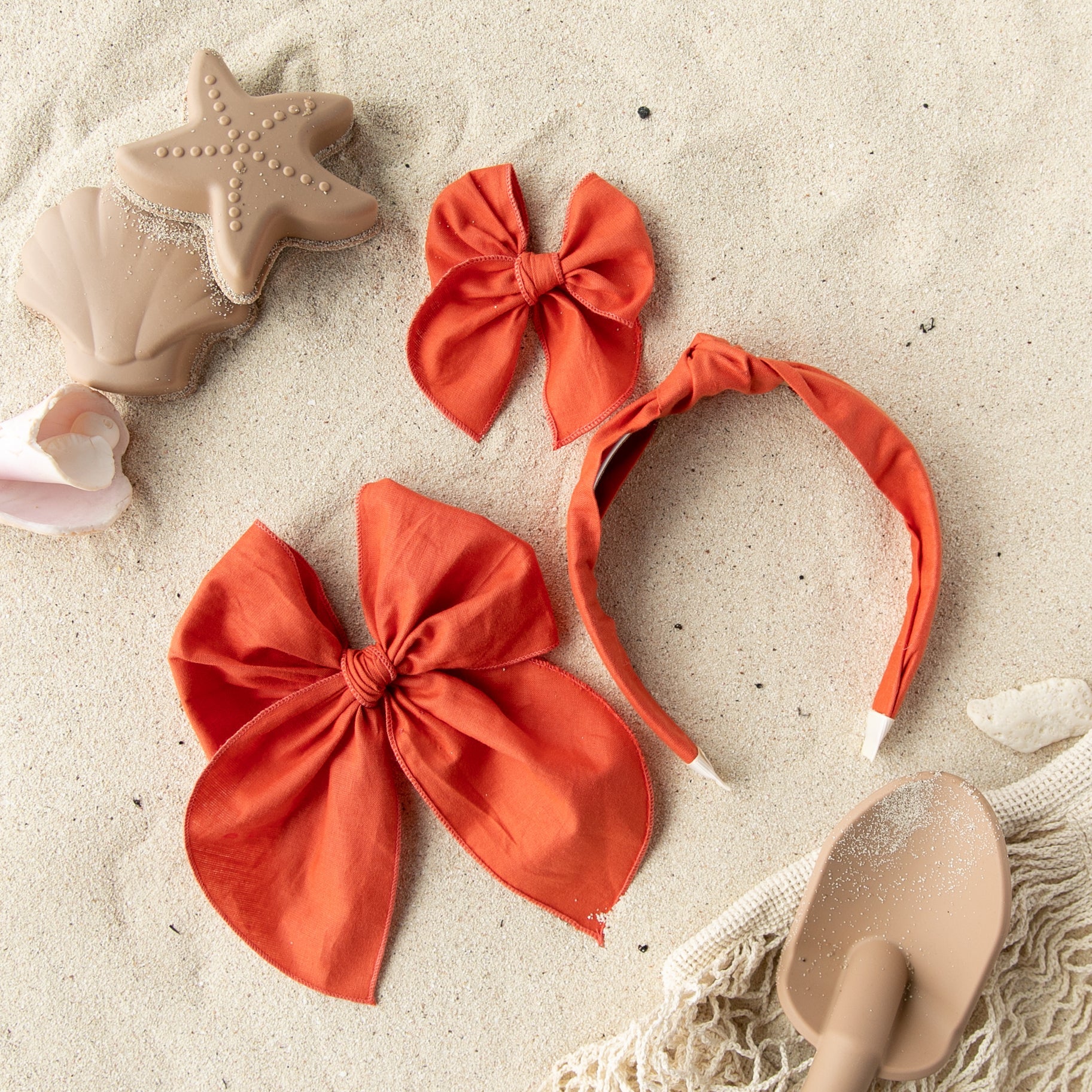 Terracotta | Pigtail Set - Petite Party Bow