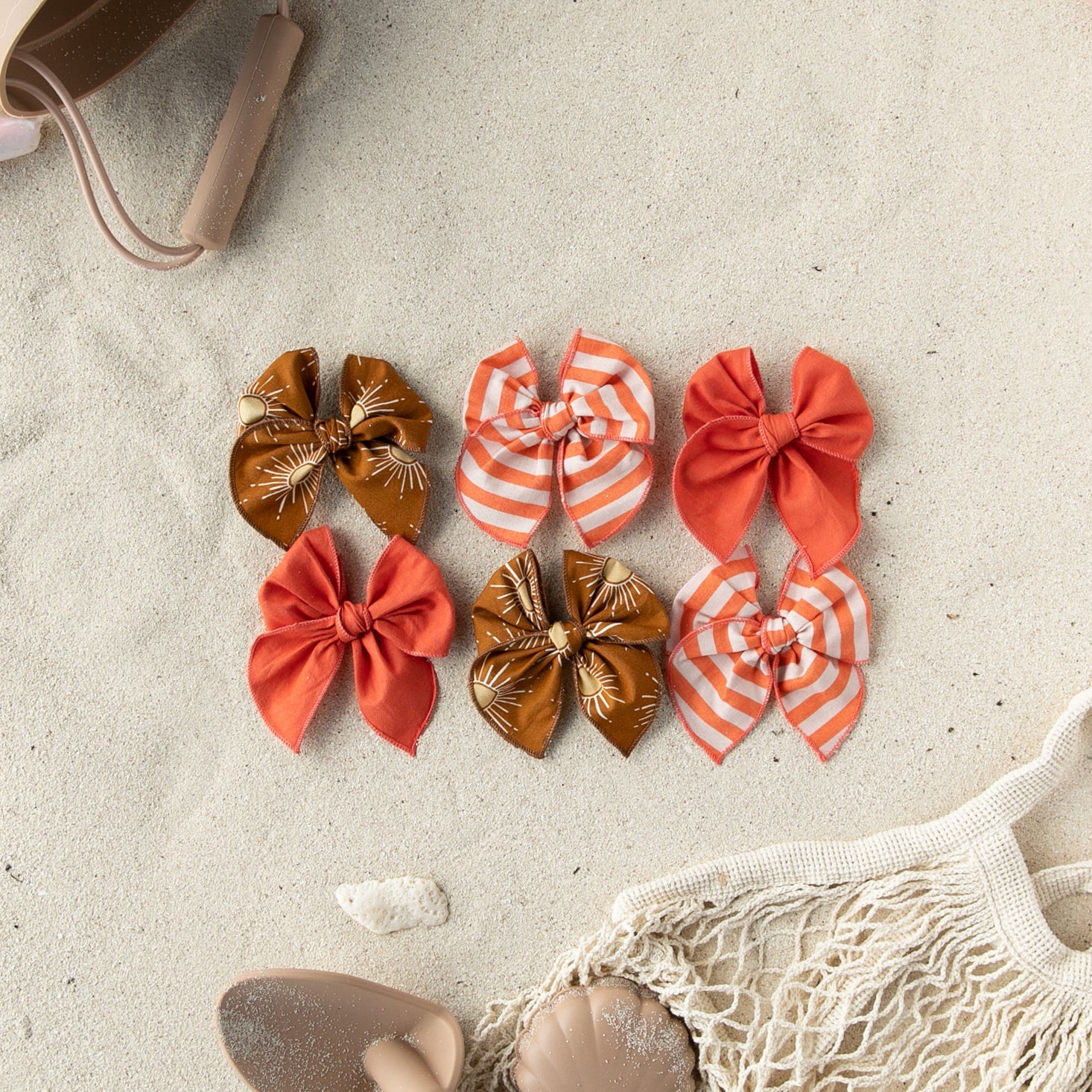 Terracotta | Pigtail Set - Petite Party Bow