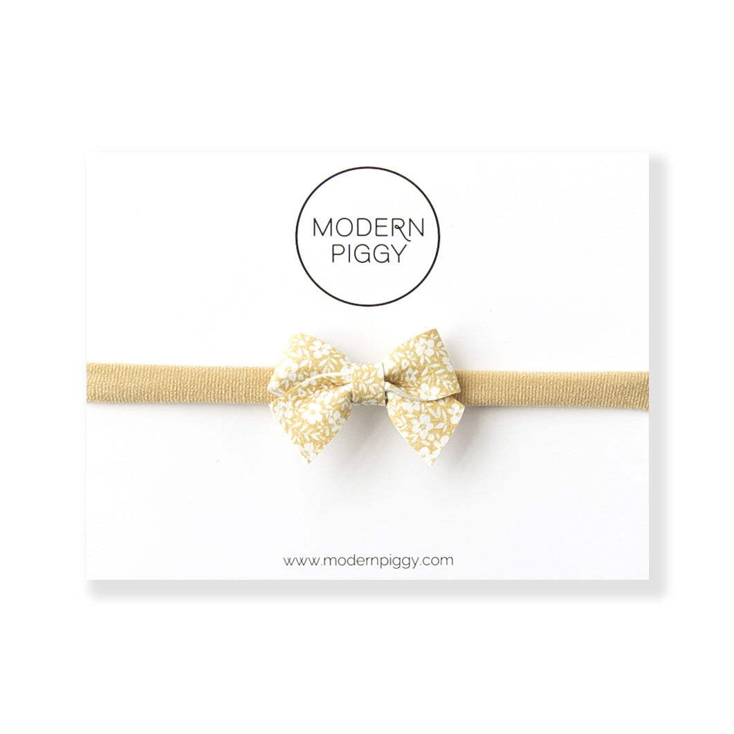 Canary | Leather Baby Bow