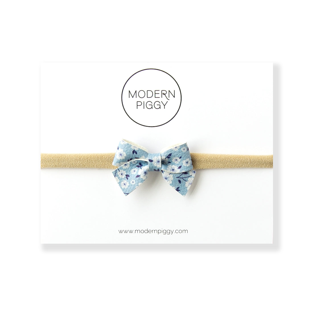 Forget Me Not | Leather Baby Bow