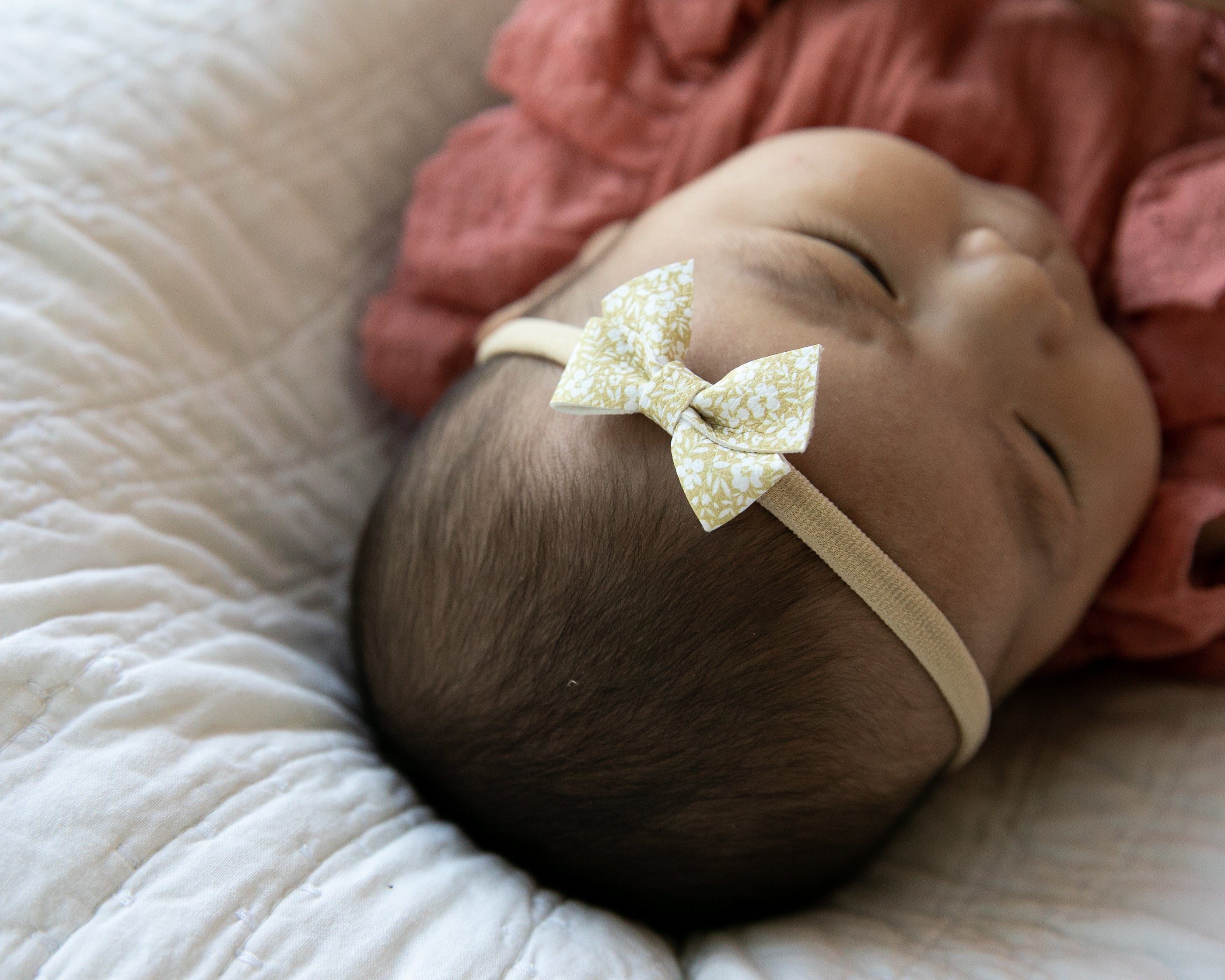 Canary | Leather Baby Bow