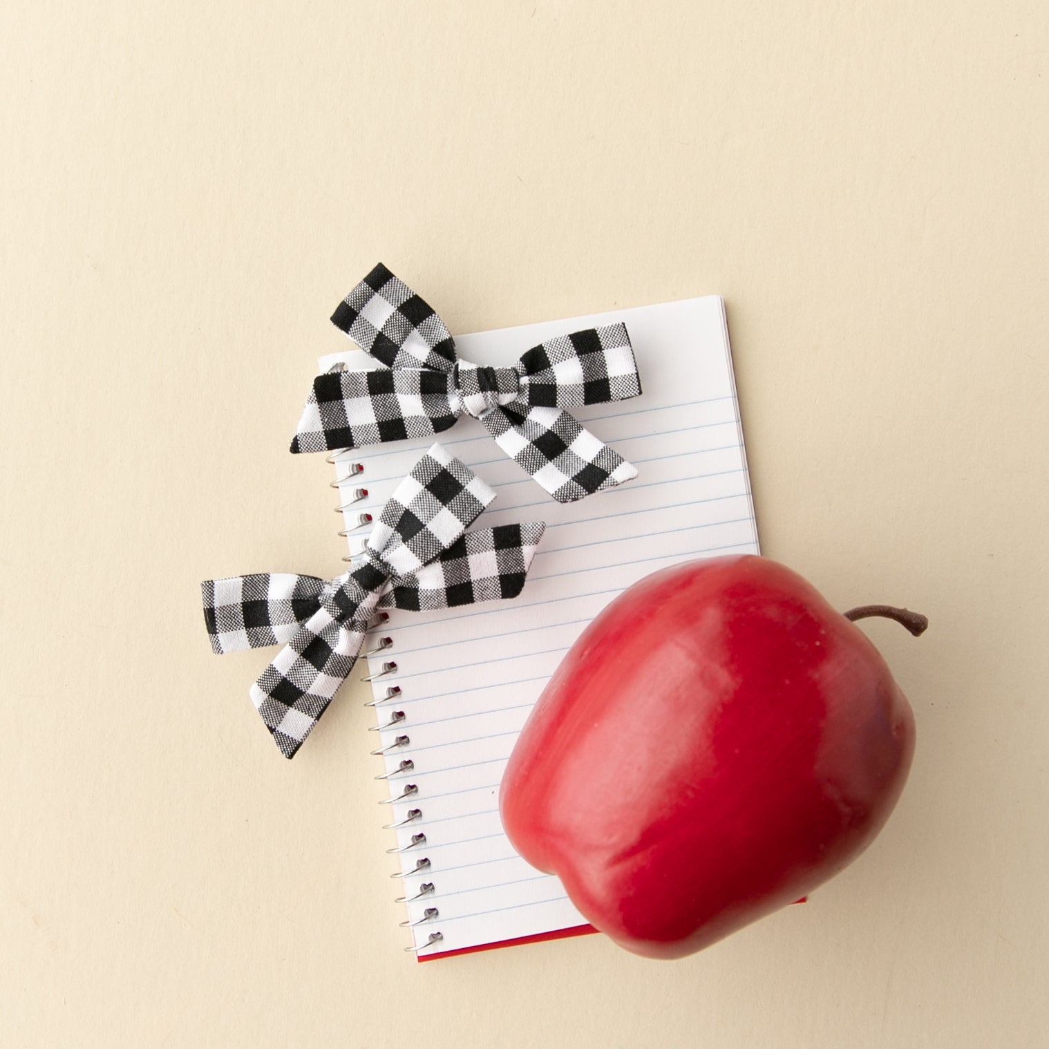 Black Gingham | Hand-tied Bow