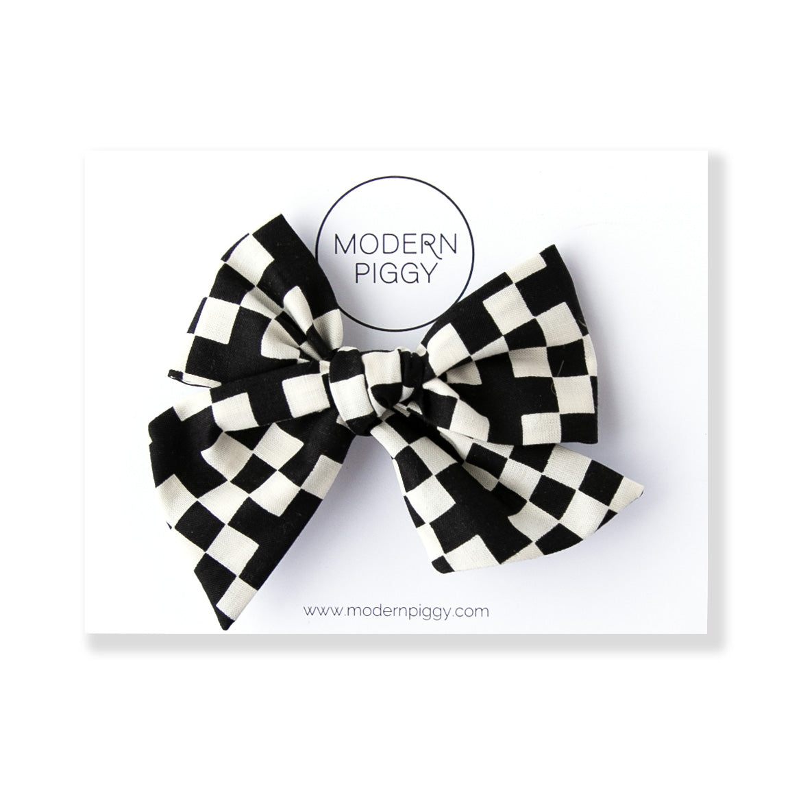 Checkers | Oversized Hand-tied Bow